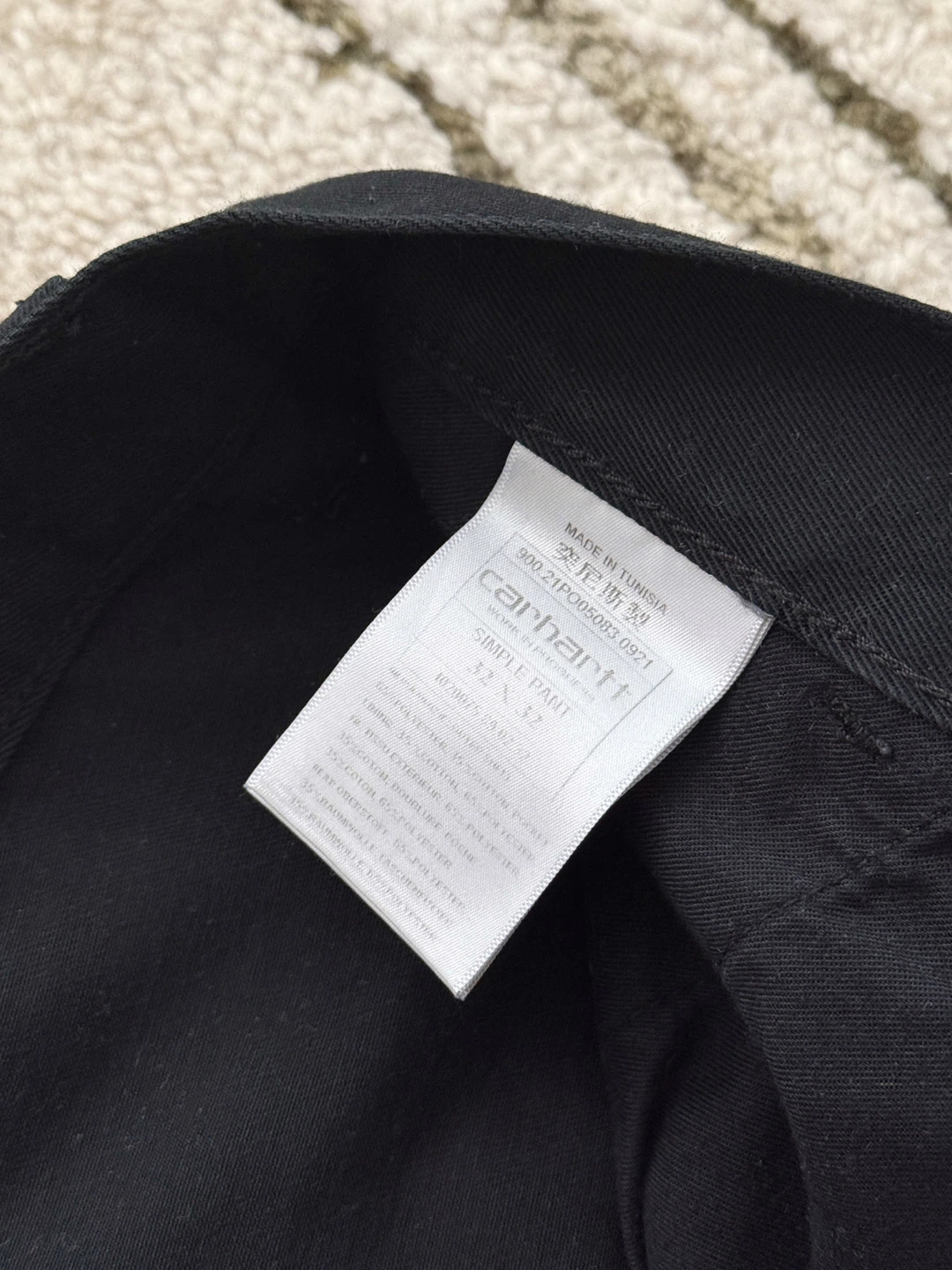 Carhartt WIP Black Simple Pants 32×29 - photo 3