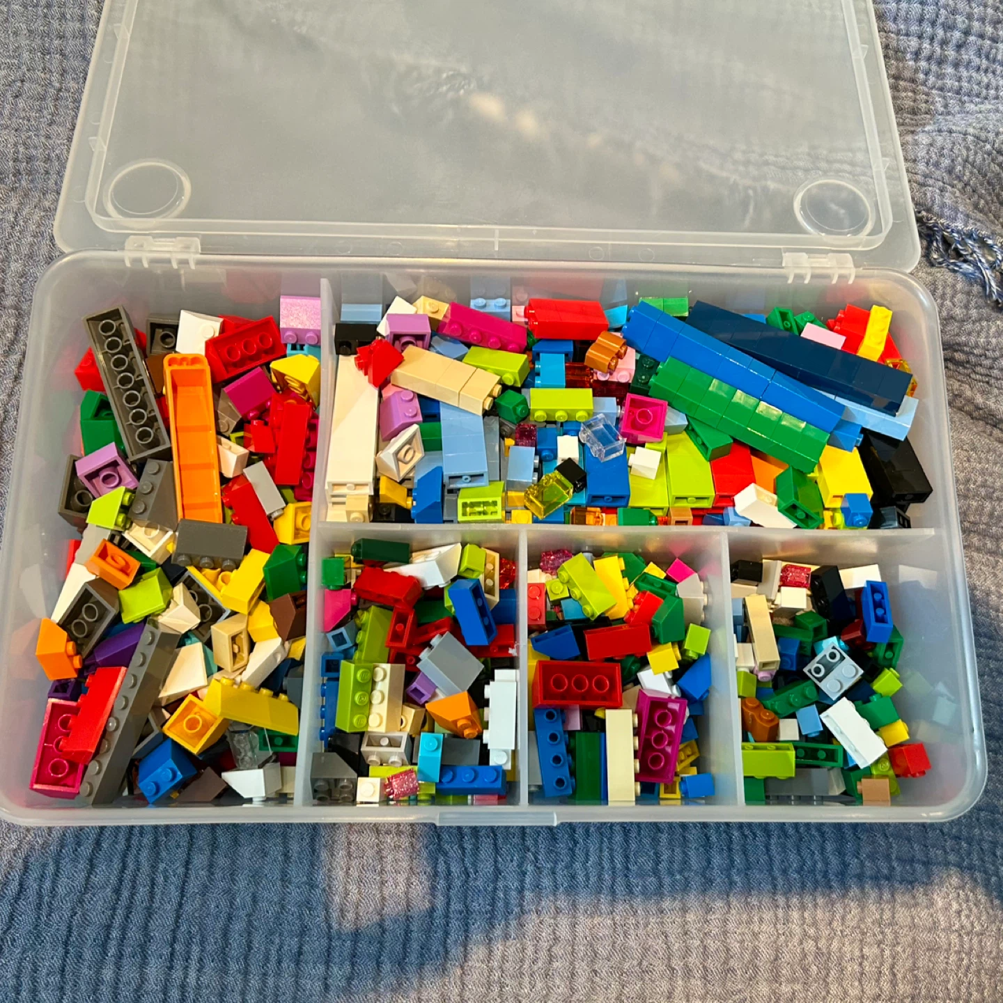 Assorted Lego Bricks, optional Storage Container