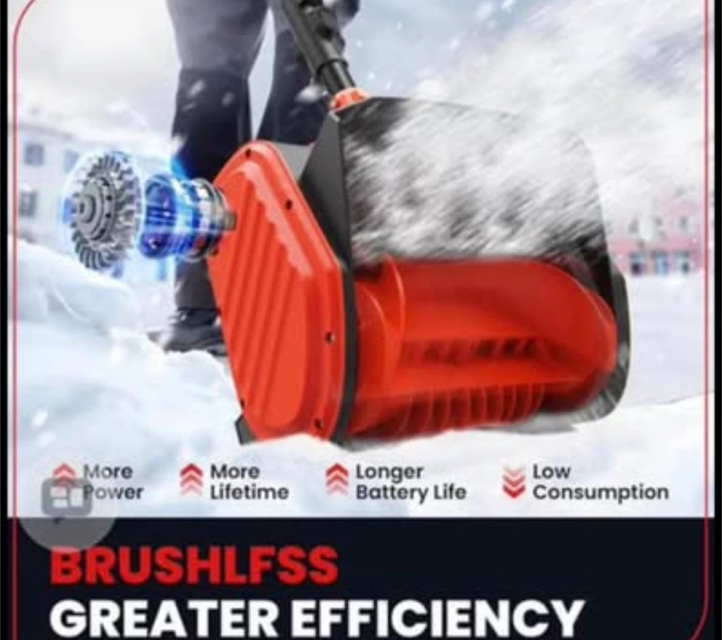 Cordless Snow Blower - 11" Cleaning Width - photo 3