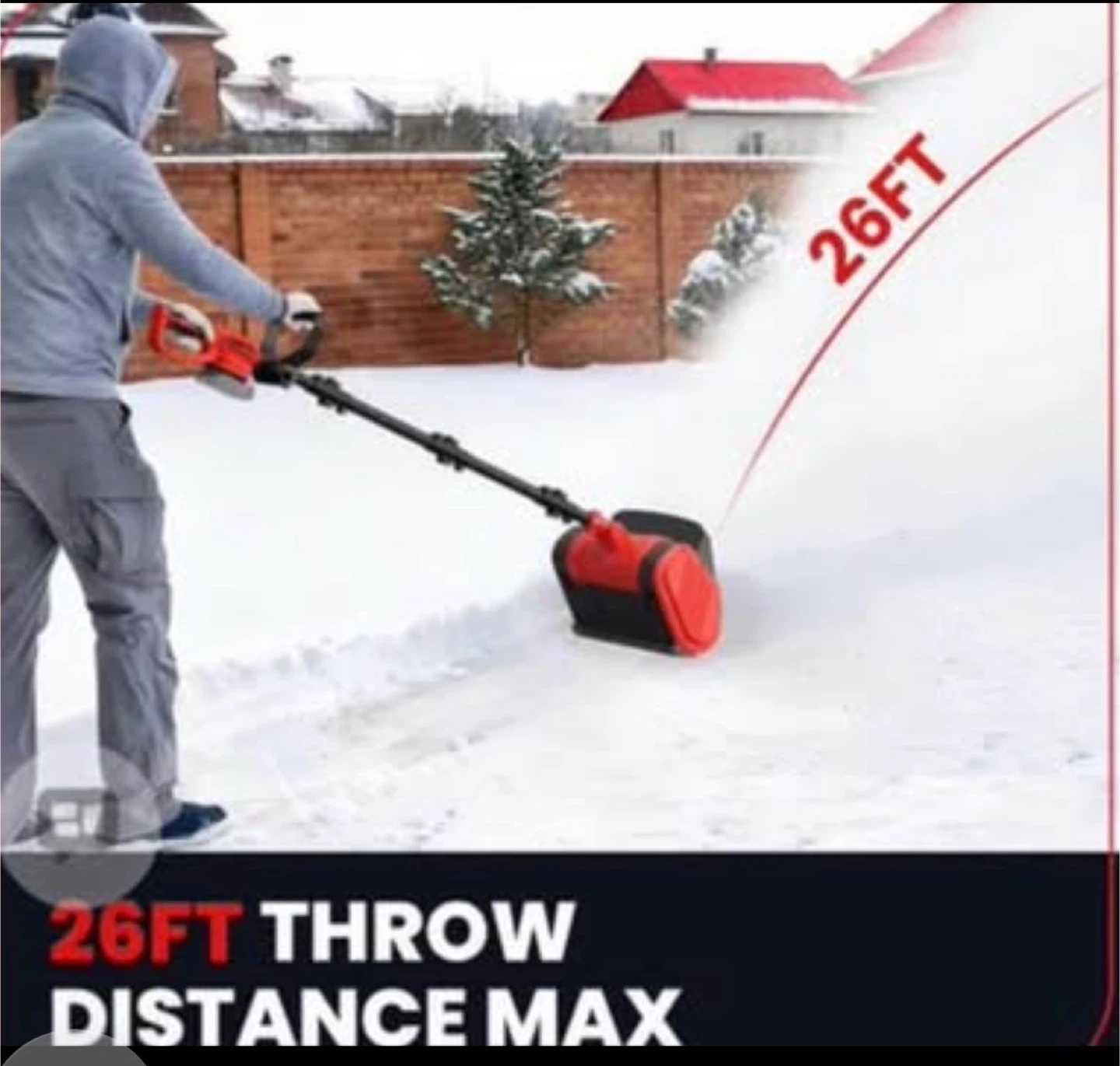 Cordless Snow Blower - 11" Cleaning Width