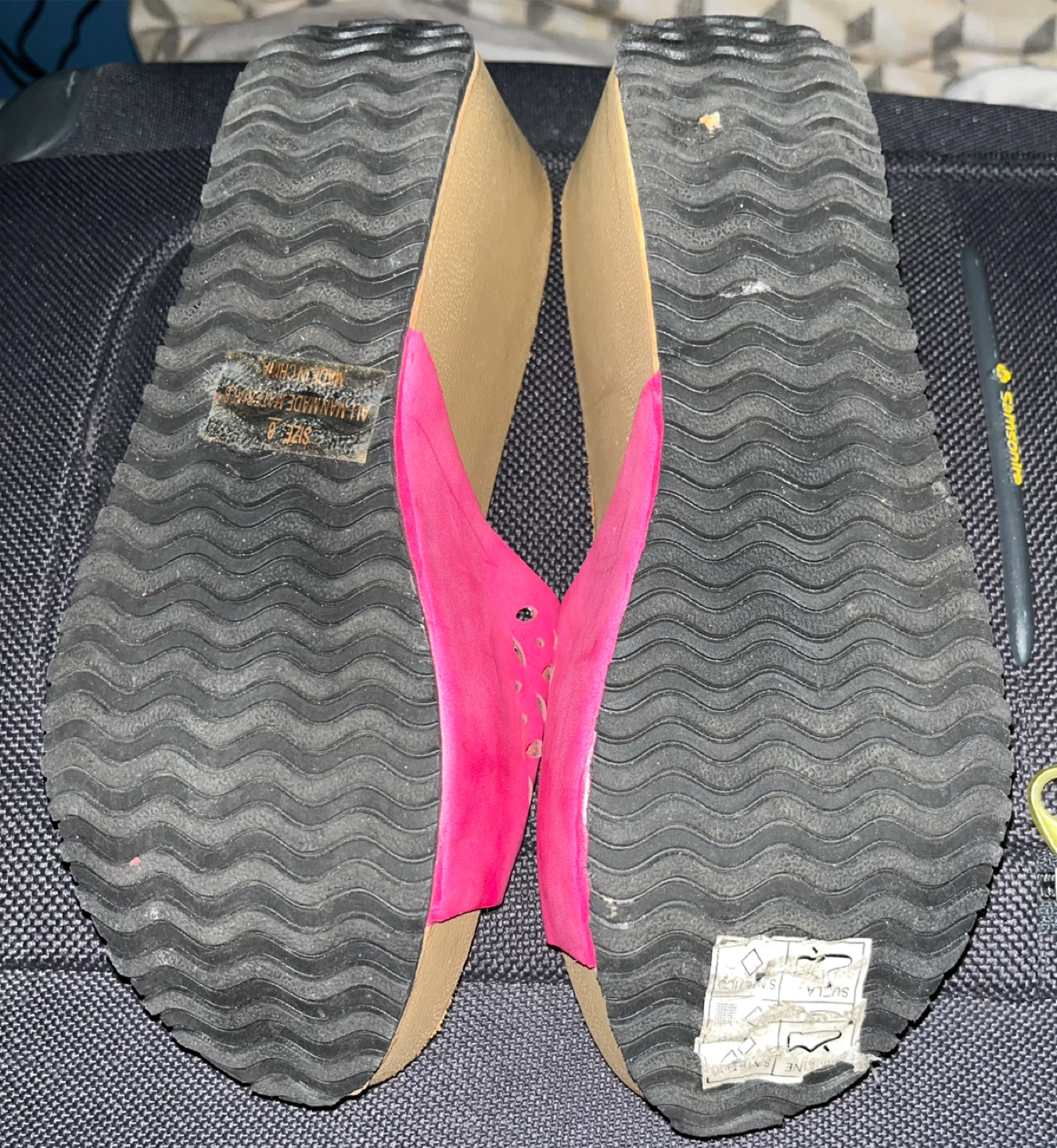 Agape Collection Pink Laser Cut Slides Size 8 - photo 3