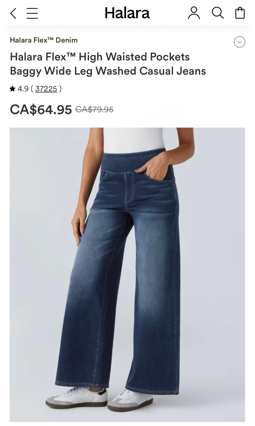 NEW! Halara Flex Wide Leg Jeans - photo 5
