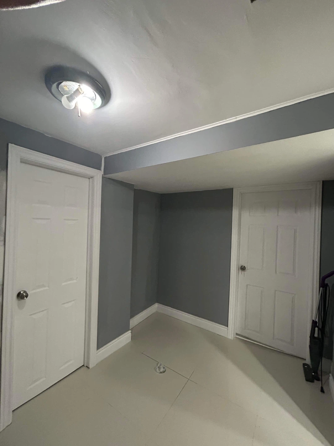 Bathroom Fixtures and Basement Room