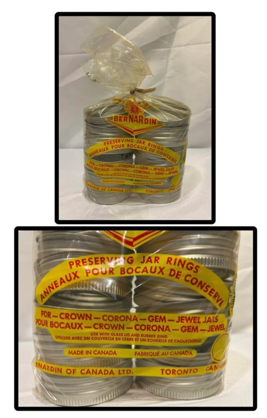 Vintage Bernardin Preserving Jar Rings for Canning