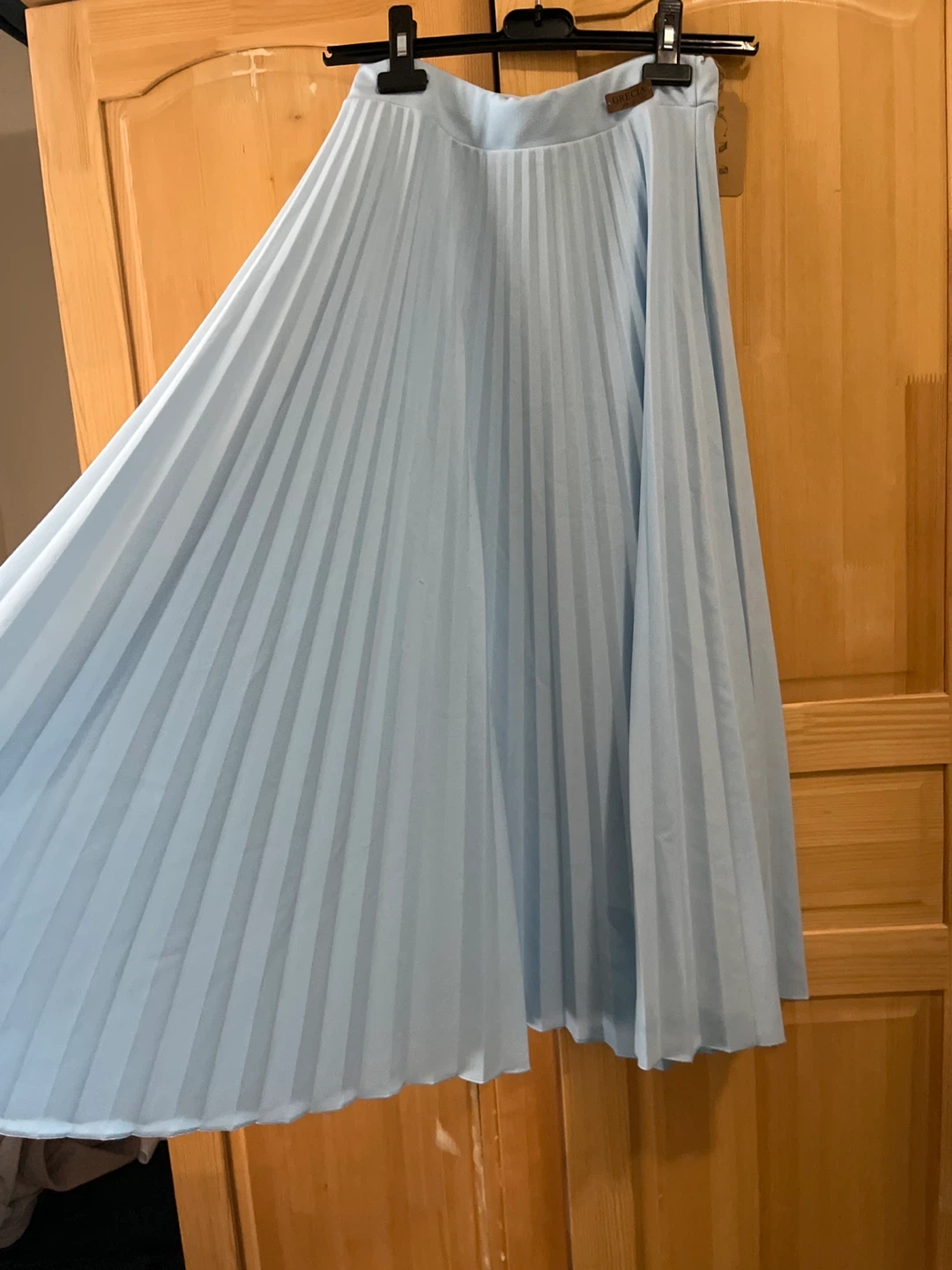 GRECÍA, Lovely baby blue pleated midi skirt - 85 cm - photo 2