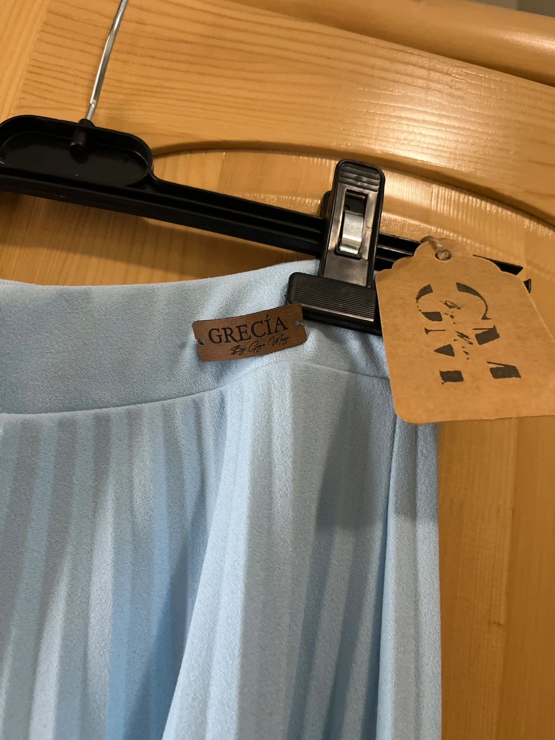 GRECÍA, Lovely baby blue pleated midi skirt - 85 cm - photo 4