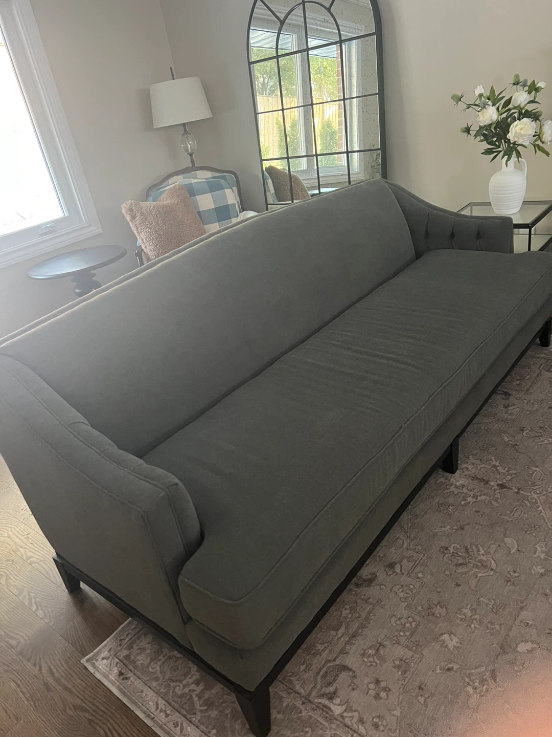 Grey Tufted Sofa