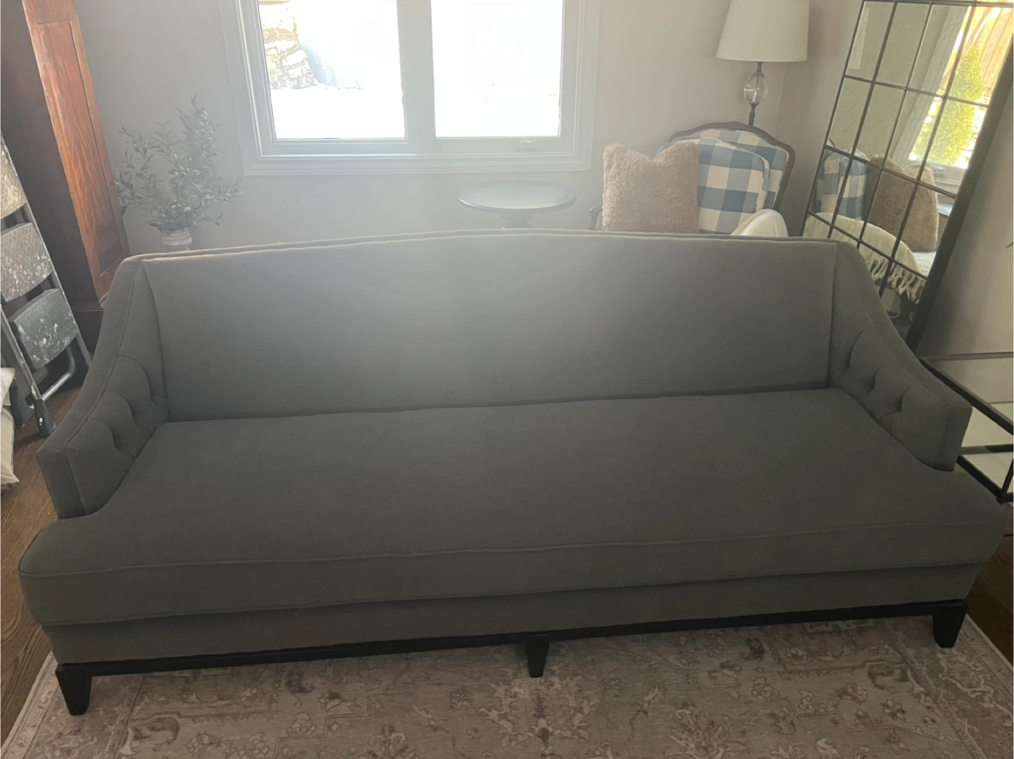 Grey Tufted Sofa - photo 3
