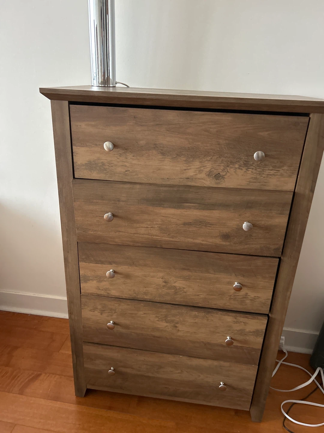 Wooden Dresser with 5 Drawers