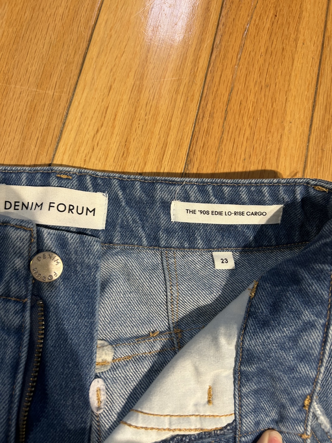 DENIM FORUM The '90s Edie Lo-Rise Cargo Jeans Size 23 - photo 2