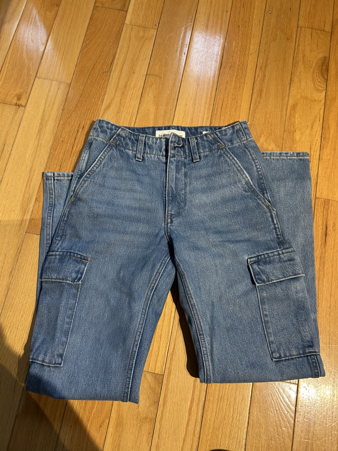 DENIM FORUM The '90s Edie Lo-Rise Cargo Jeans Size 23