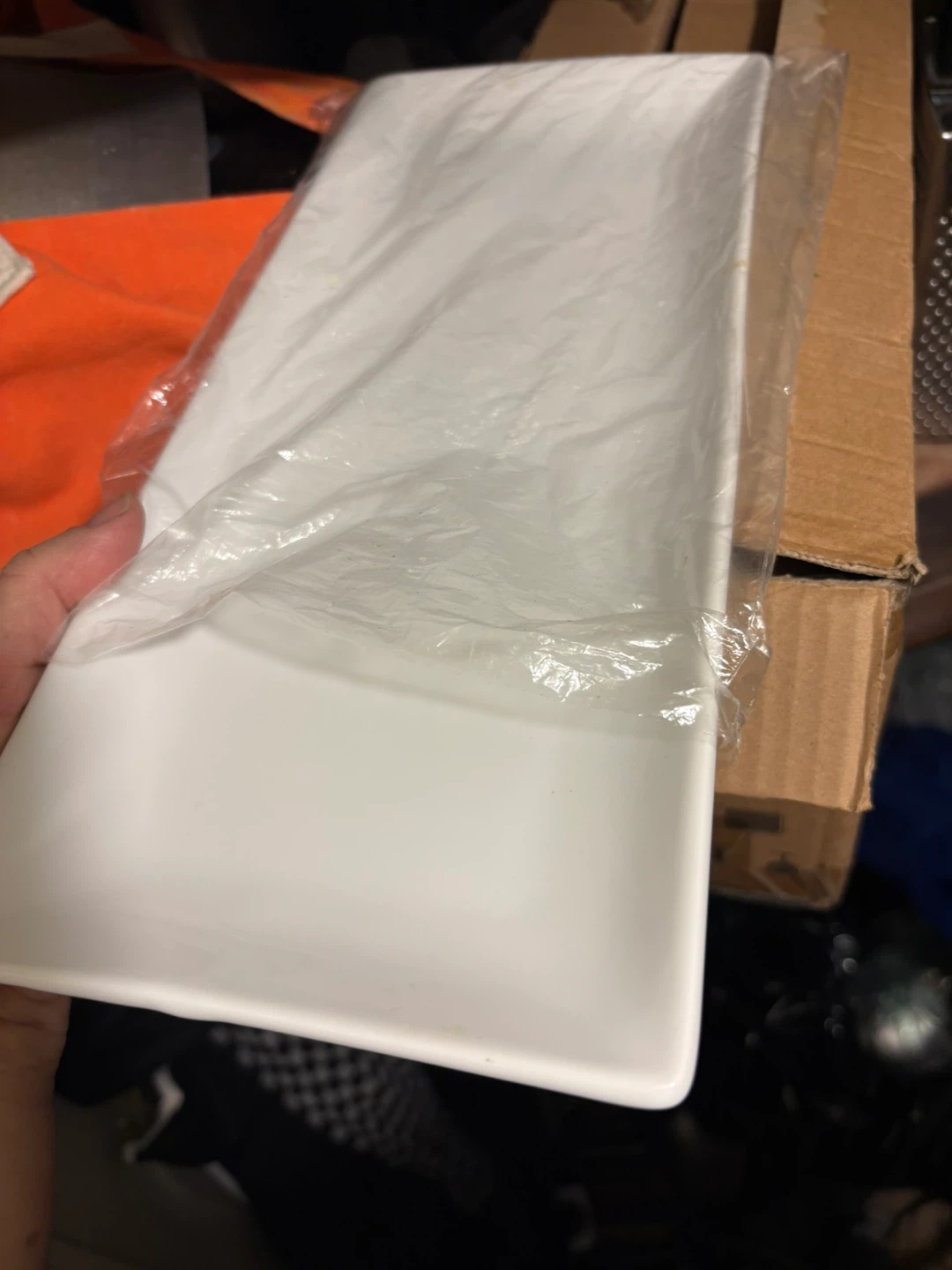Set of White Porcelain Rectangle Platters (23 x 12 cm) - photo 2