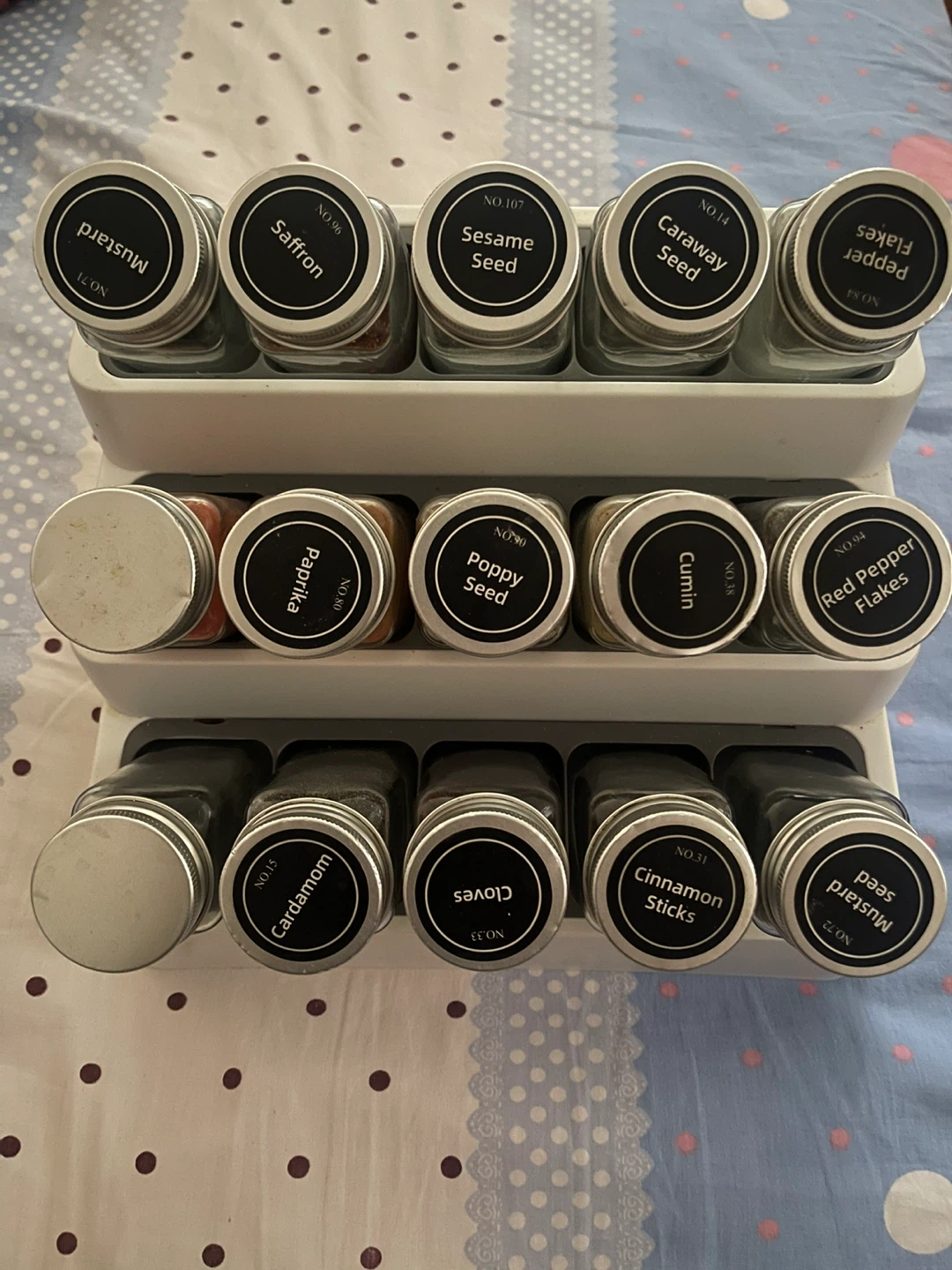 12 Piece Spice Rack with Jars