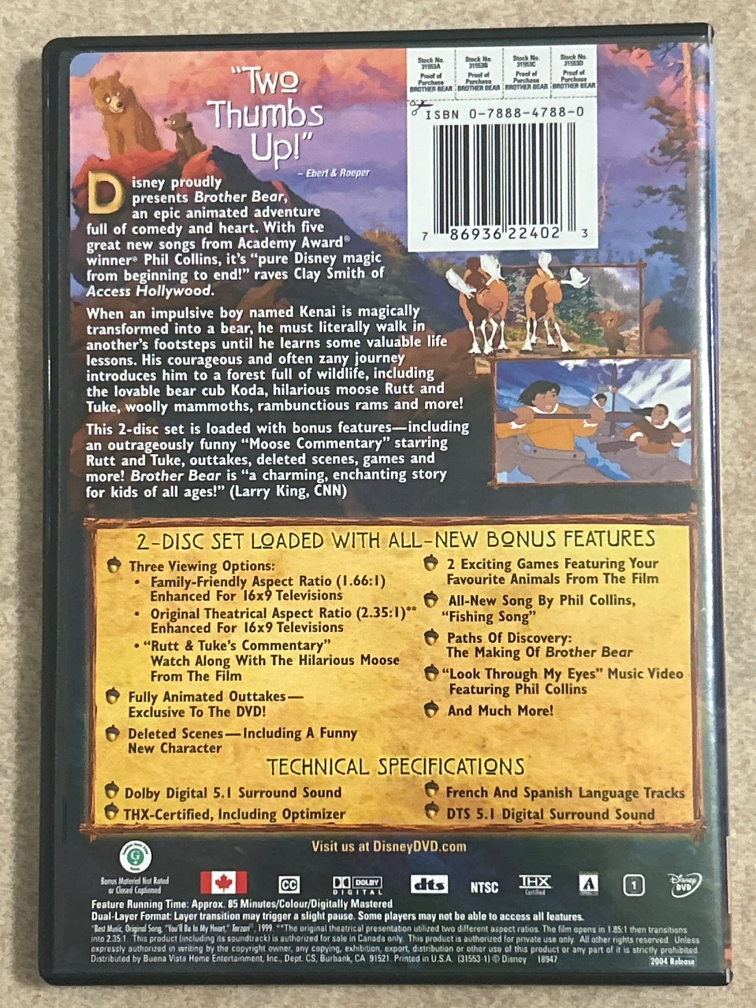 Walt Disney's Brother Bear 2-Disc Special Edition DVD - photo 2