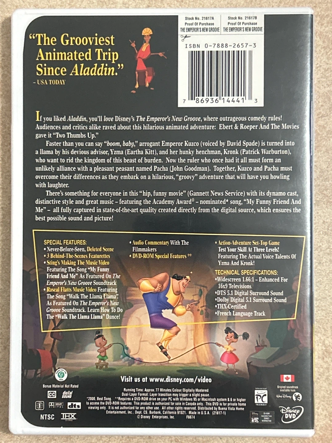 The Emperor's New Groove DVD - Walt Disney Pictures - photo 2