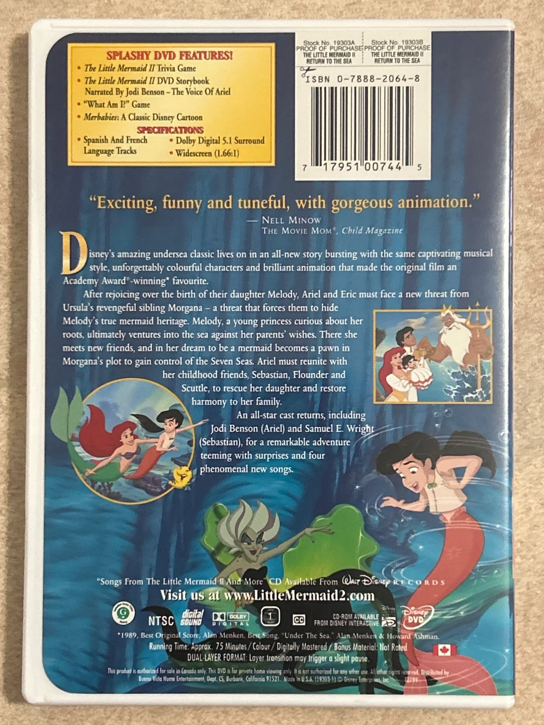 The Little Mermaid II: Return to the Sea DVD - photo 2