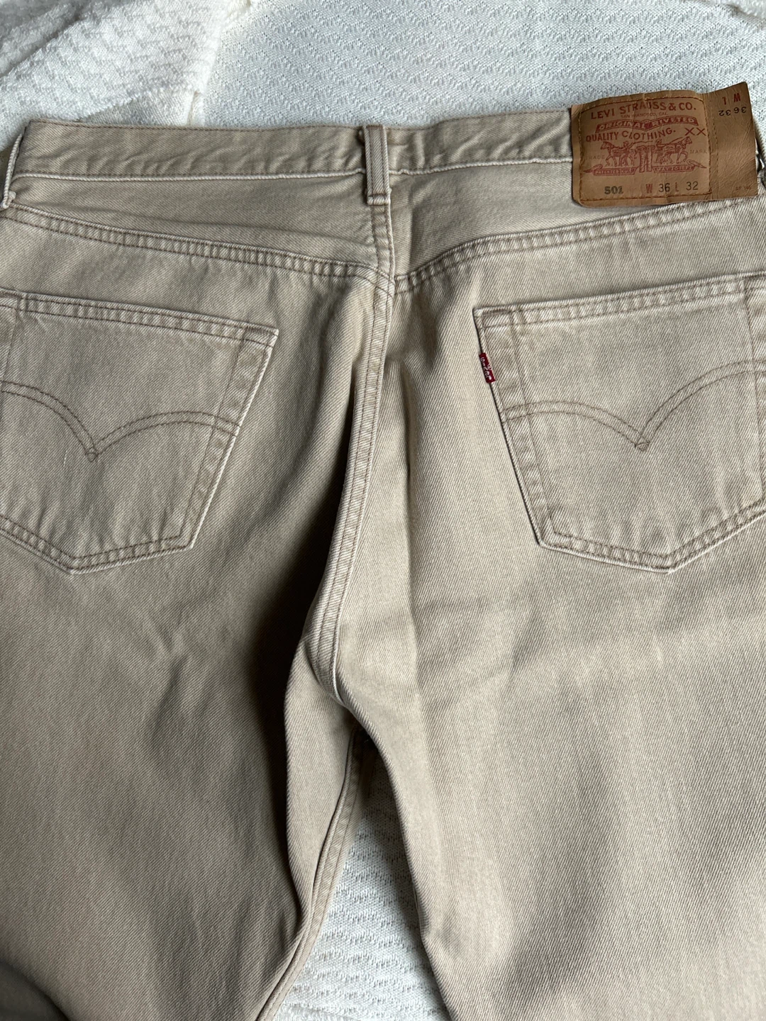 Levi's 501 Beige Jeans - photo 2