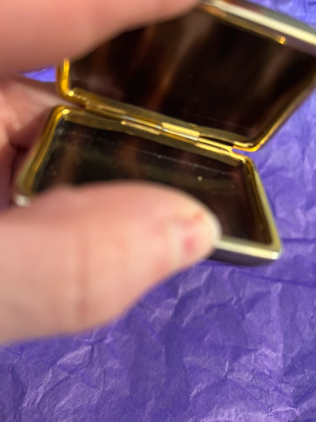 Vintage,tortoise shell, pill box - photo 2