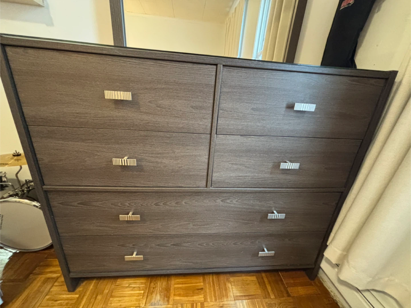 Dark Wood Dresser with Mirror - photo 3