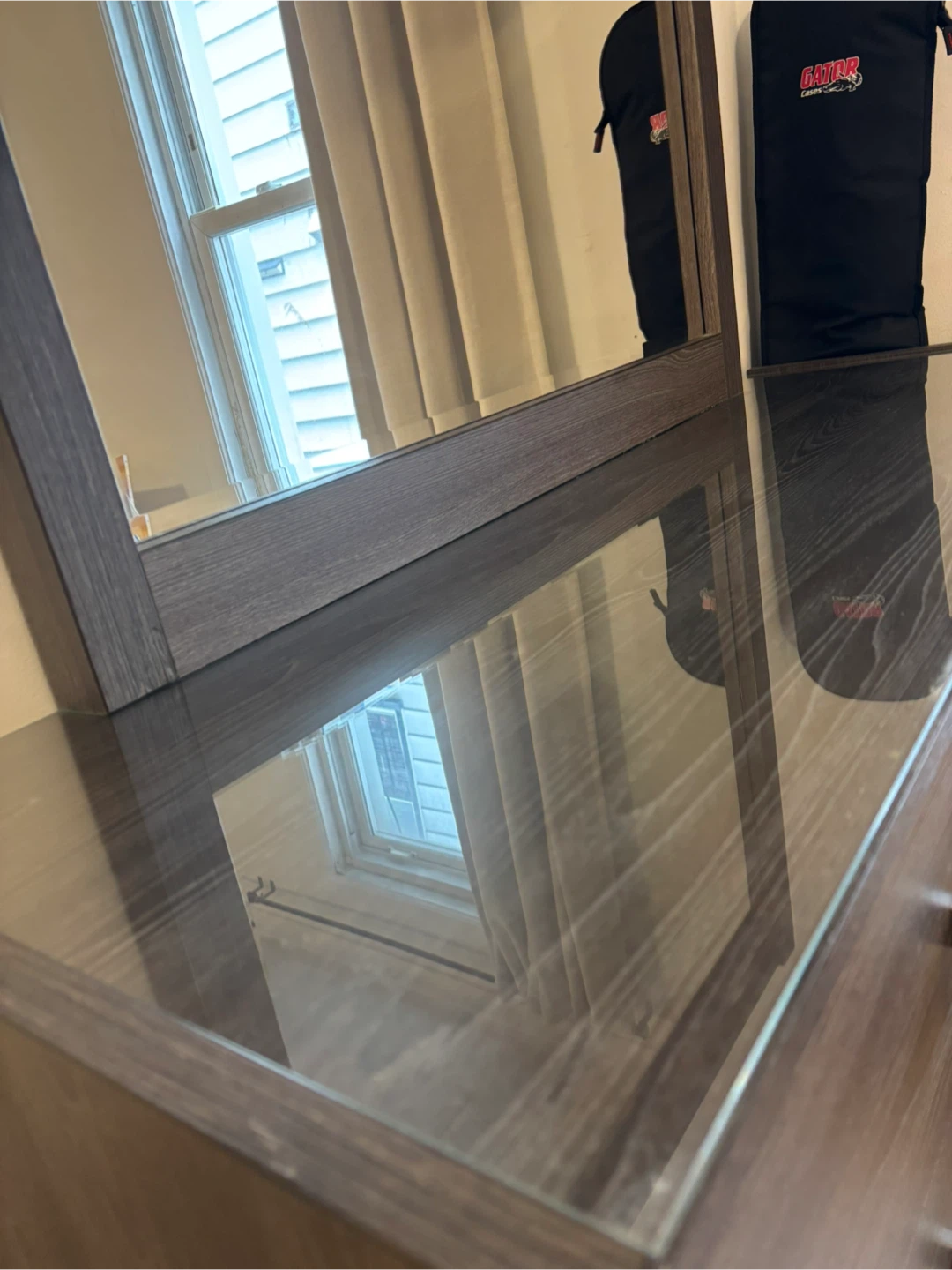 Dark Wood Dresser with Mirror - photo 5