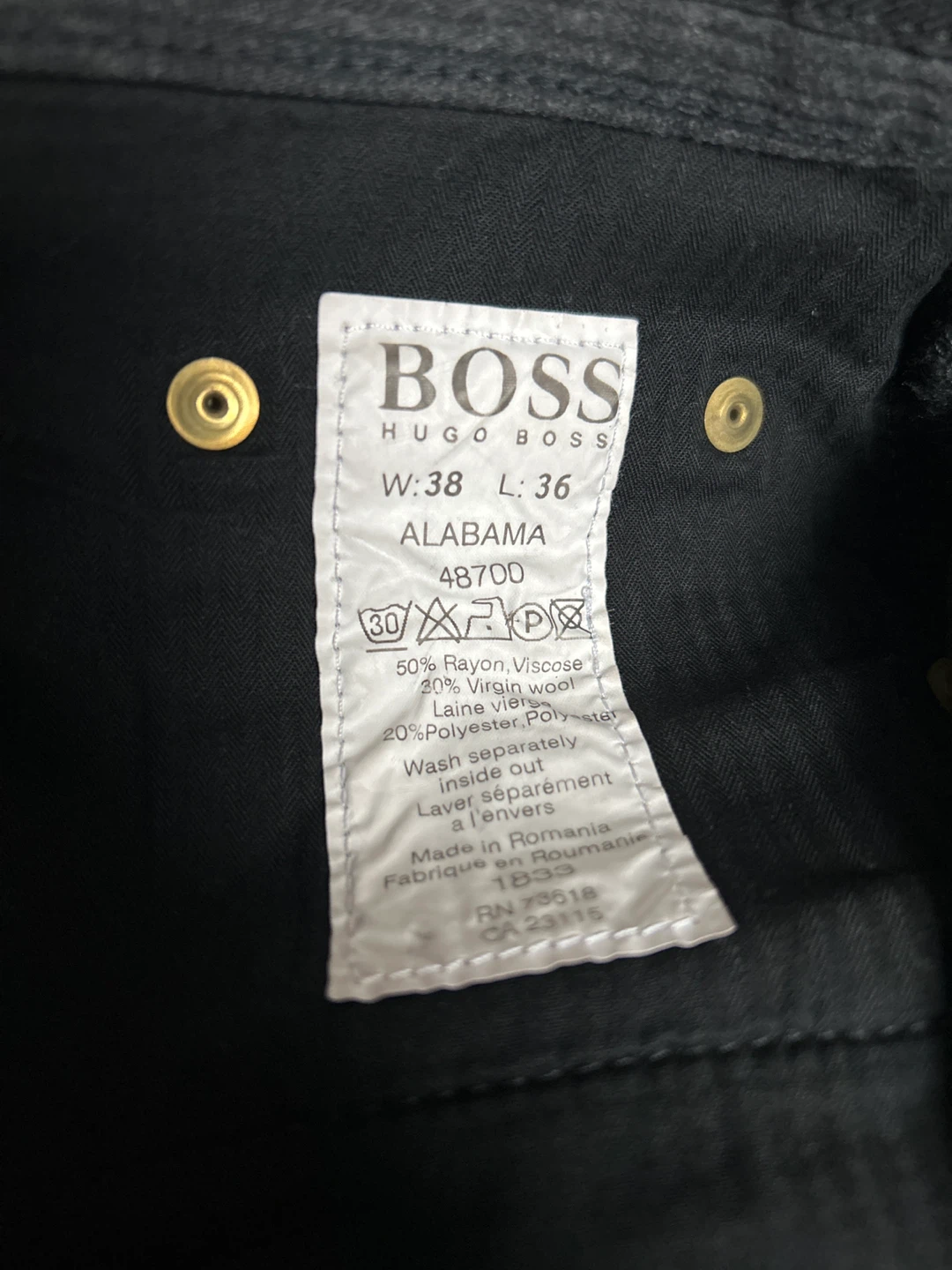 BOSS Hugo Boss Alabame Grey Corduroy Pants W:38 L:36 - photo 2