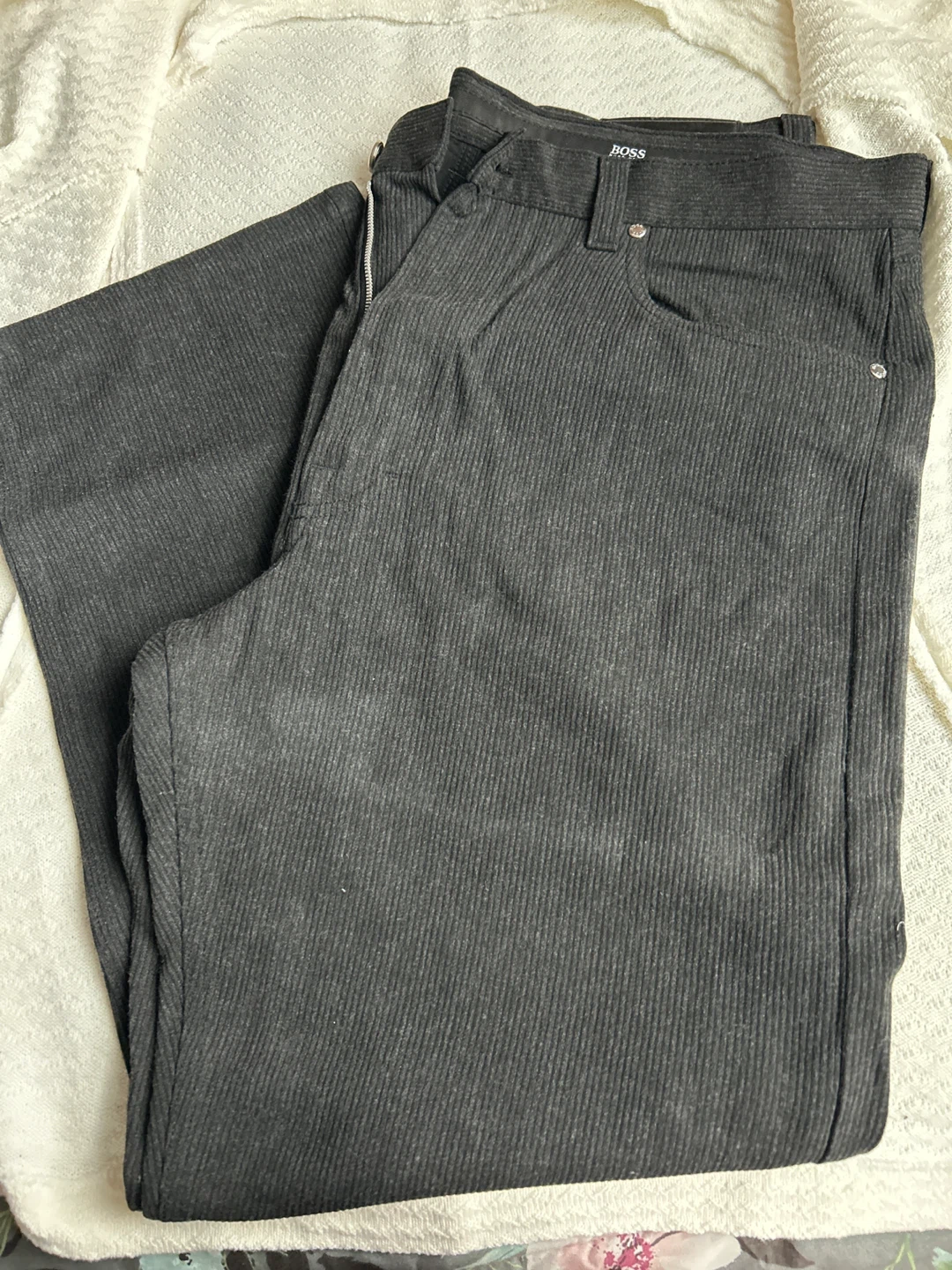 BOSS Hugo Boss Alabame Grey Corduroy Pants W:38 L:36