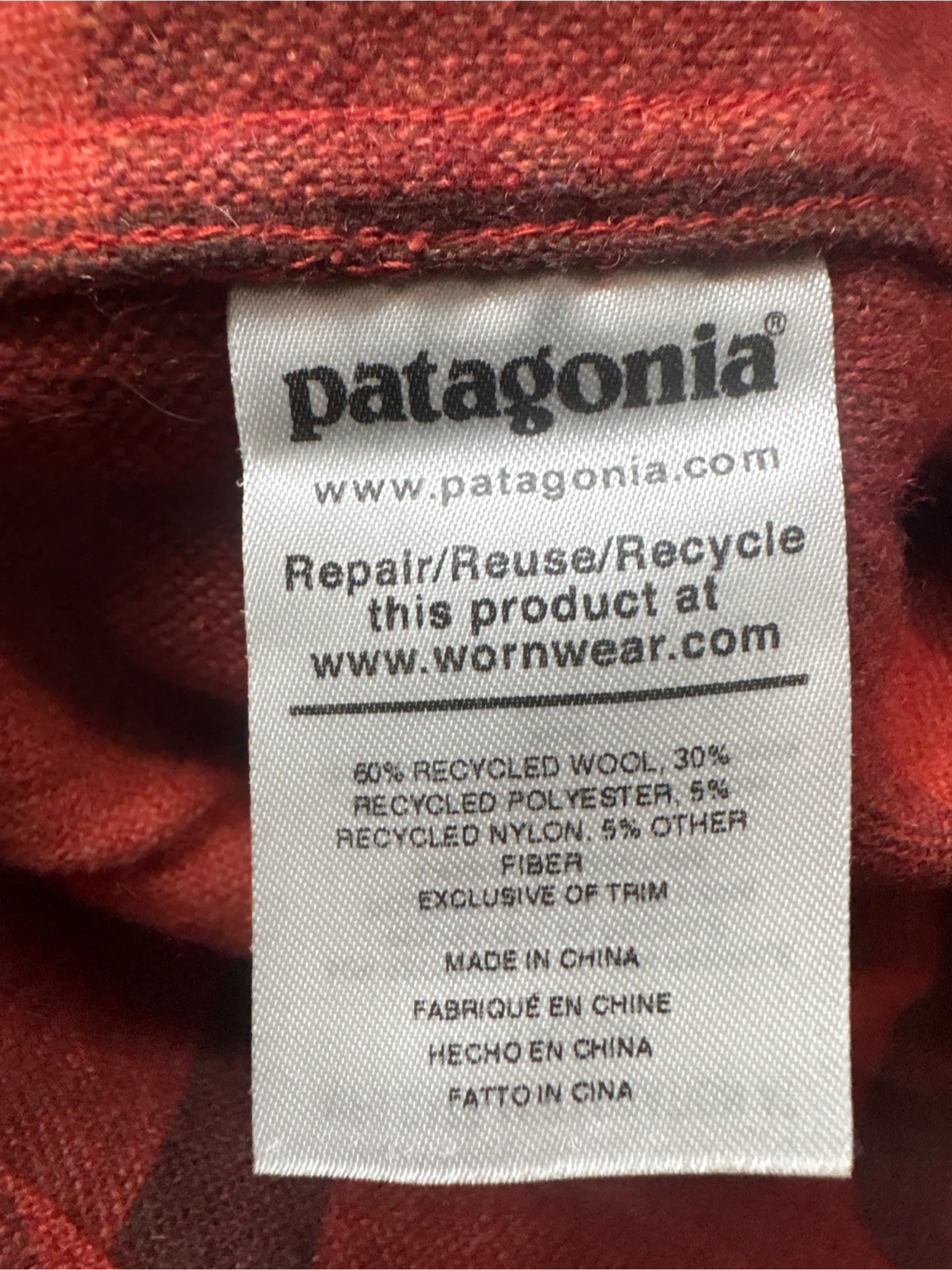 Patagonia Plaid Wool Shirt  - Men's Size Medium - photo 4