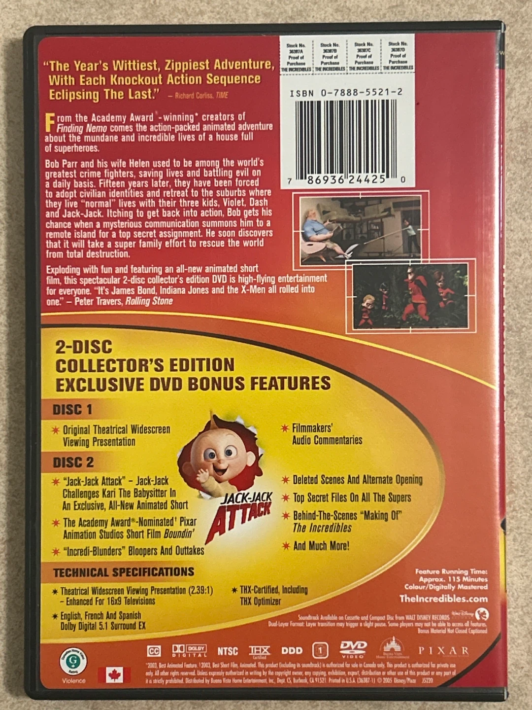 The Incredibles 2-Disc Collector's Edition DVD - photo 2