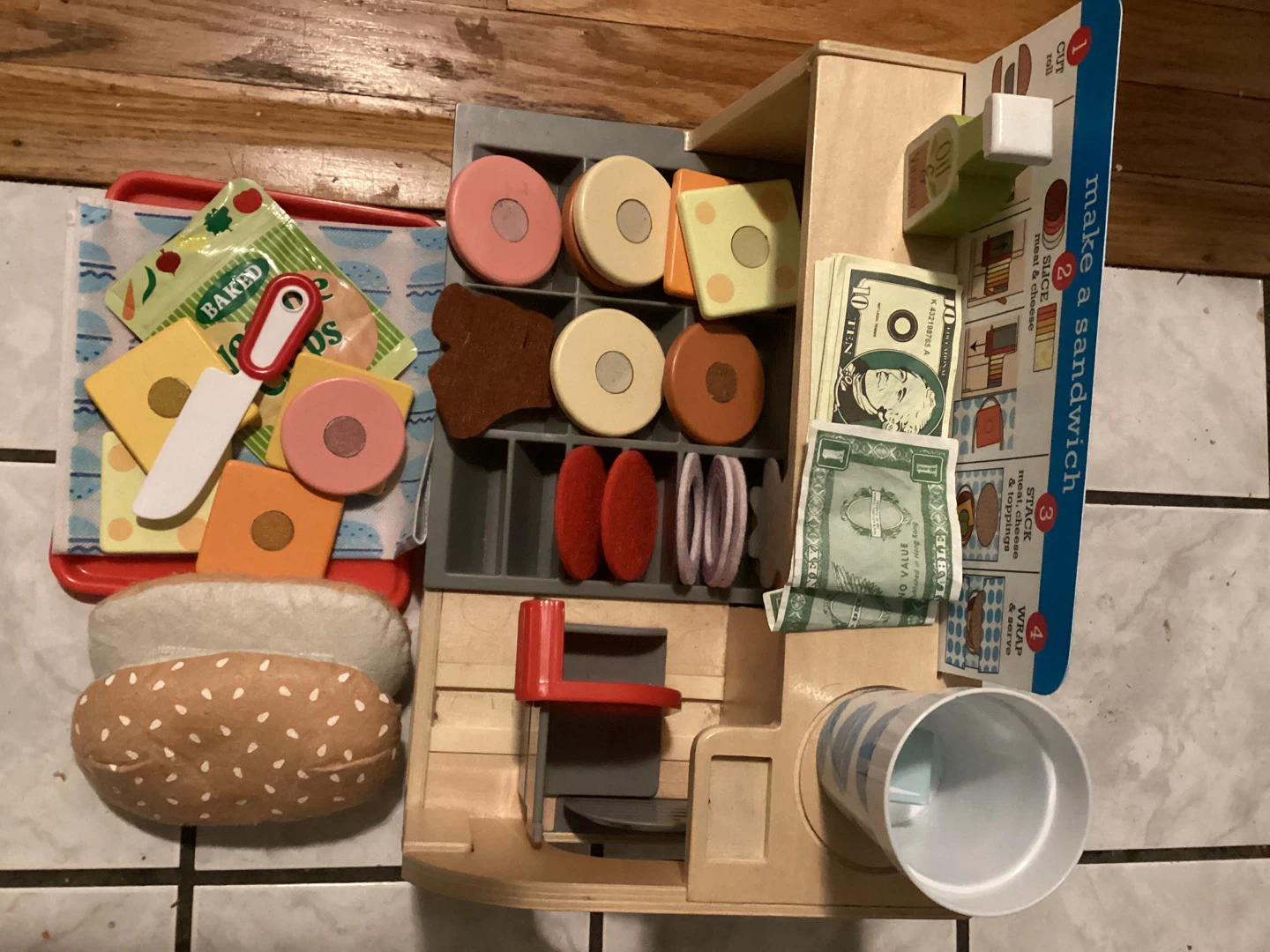 Wooden Sandwich Making Play Food Set