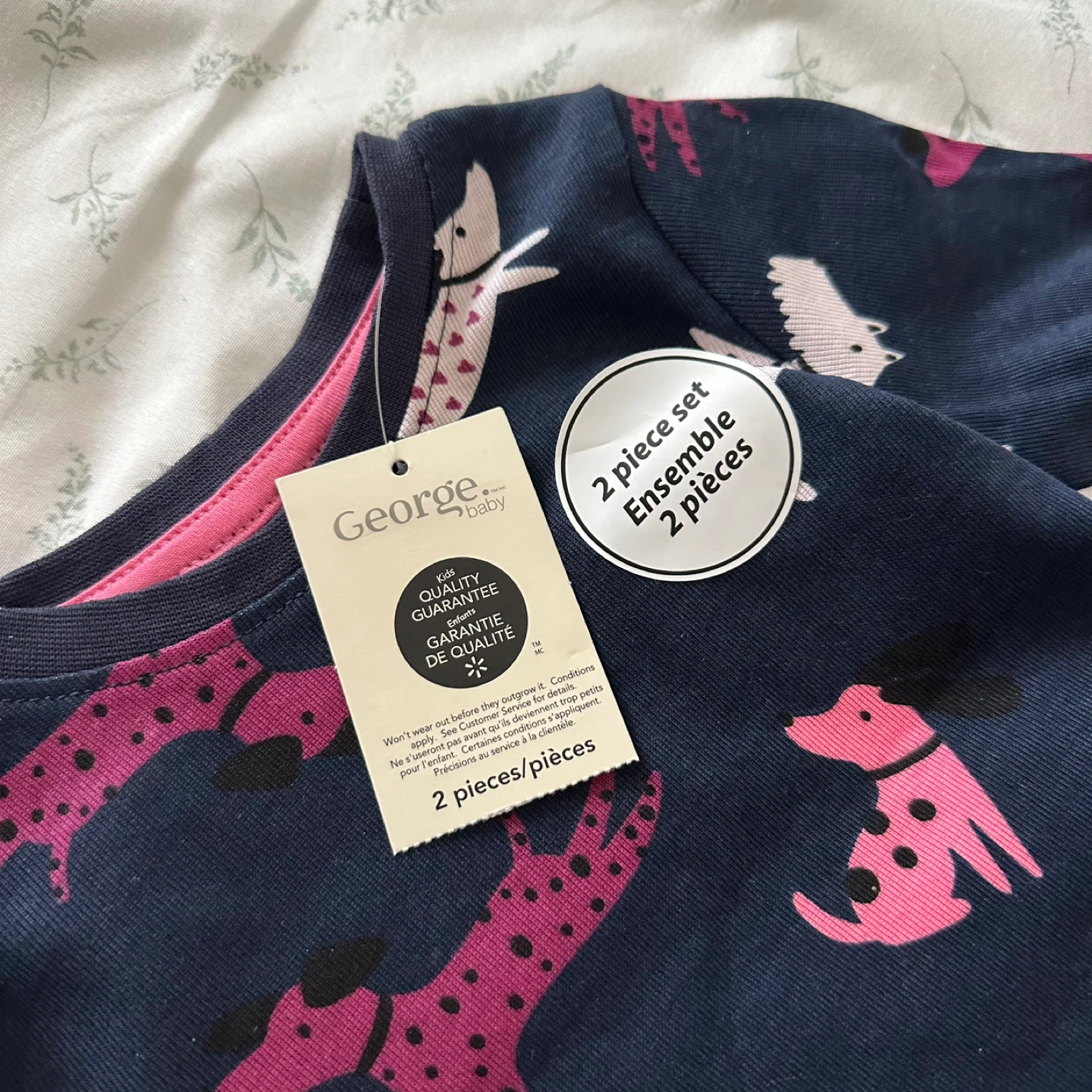 NWT George Baby Girls 6-12M Pajama Set - photo 2