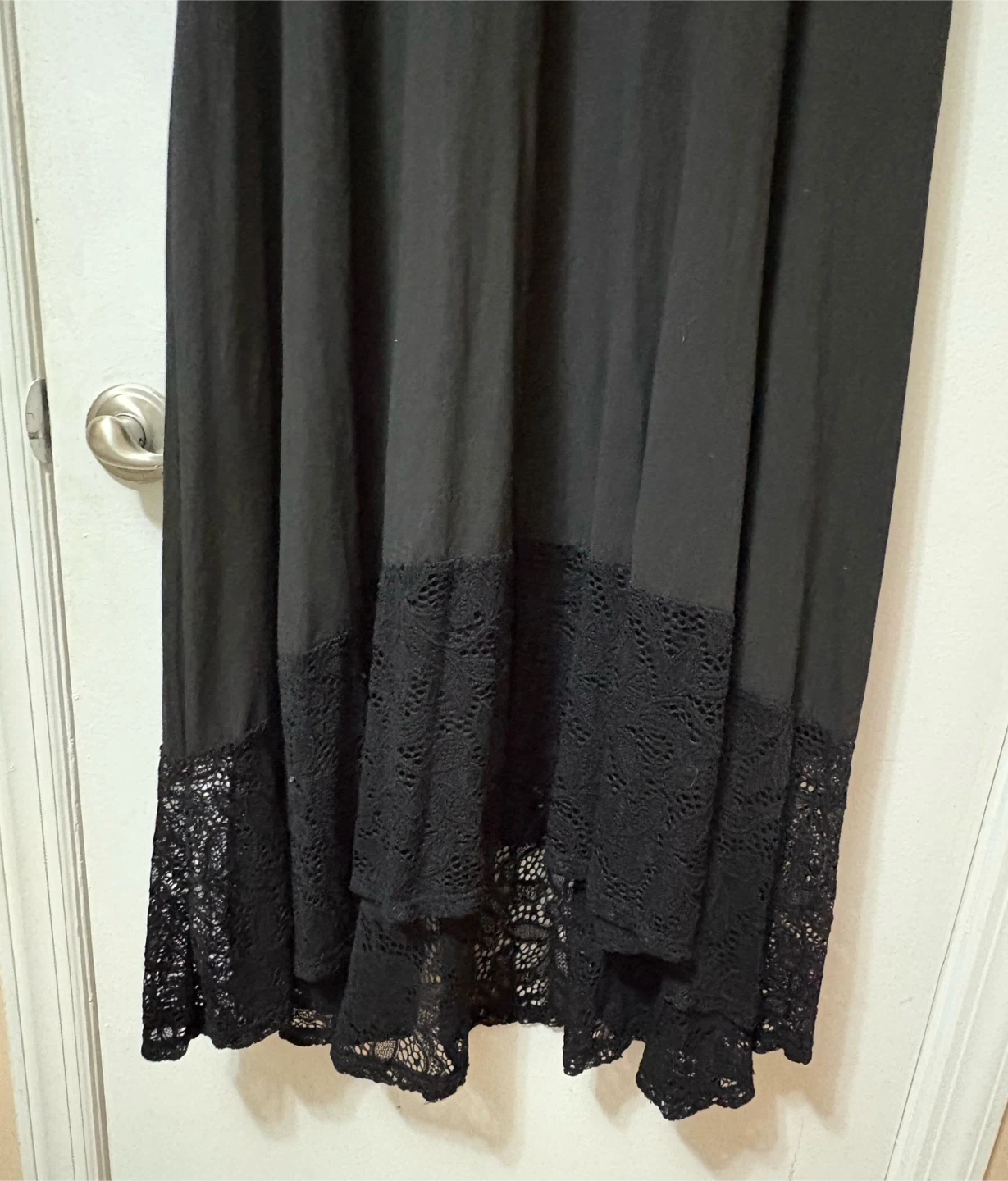 Black Cold Shoulder Lace Maxi Dress - photo 5