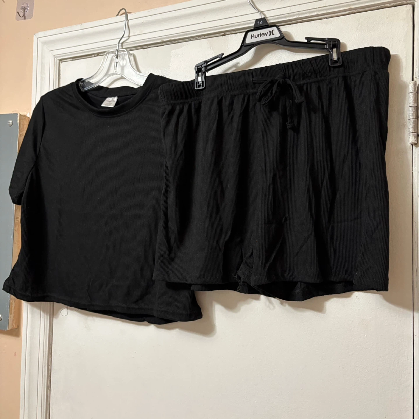 Real Essentials Black Ribbed Lounge Set Size L - photo 3