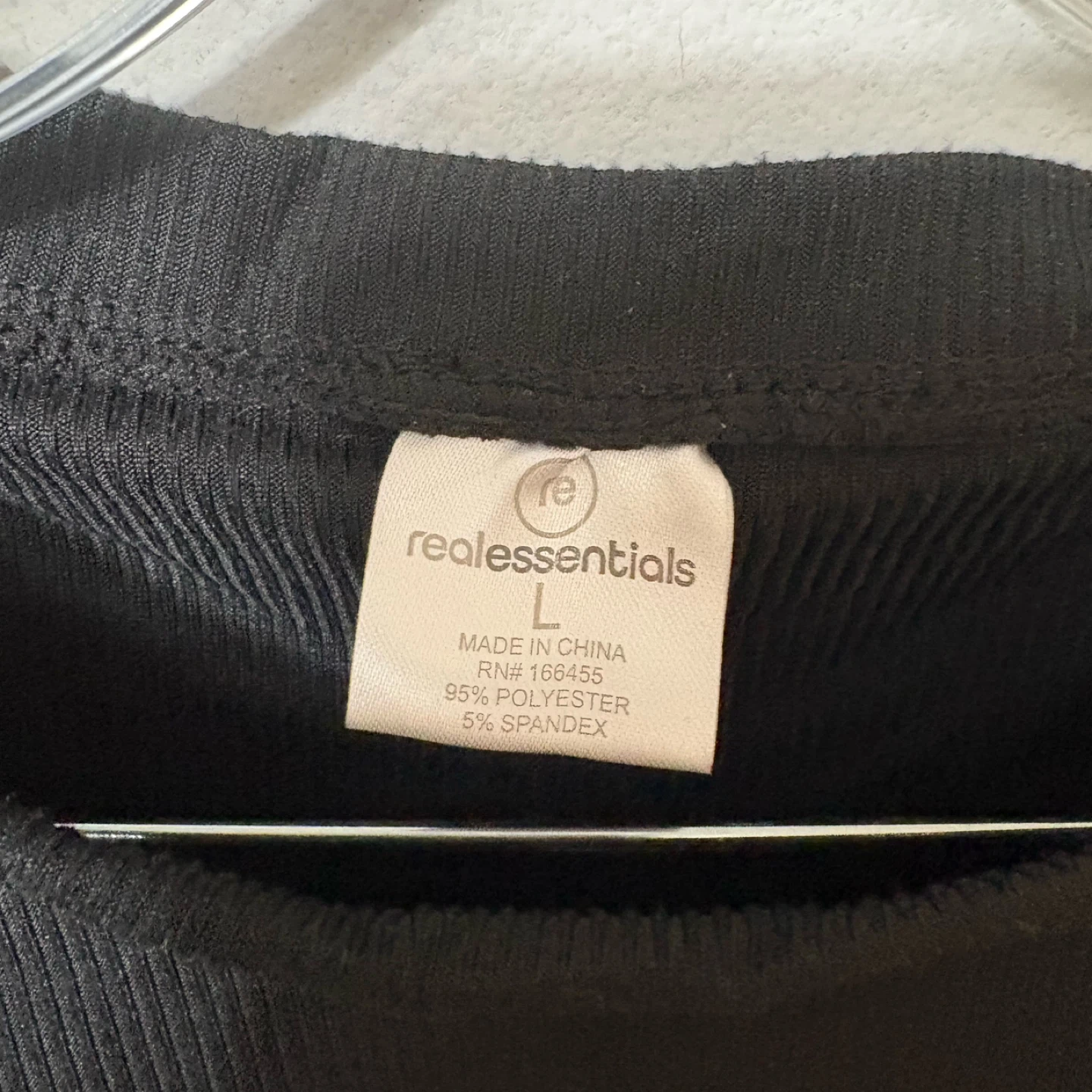 Real Essentials Black Ribbed Lounge Set Size L - photo 2