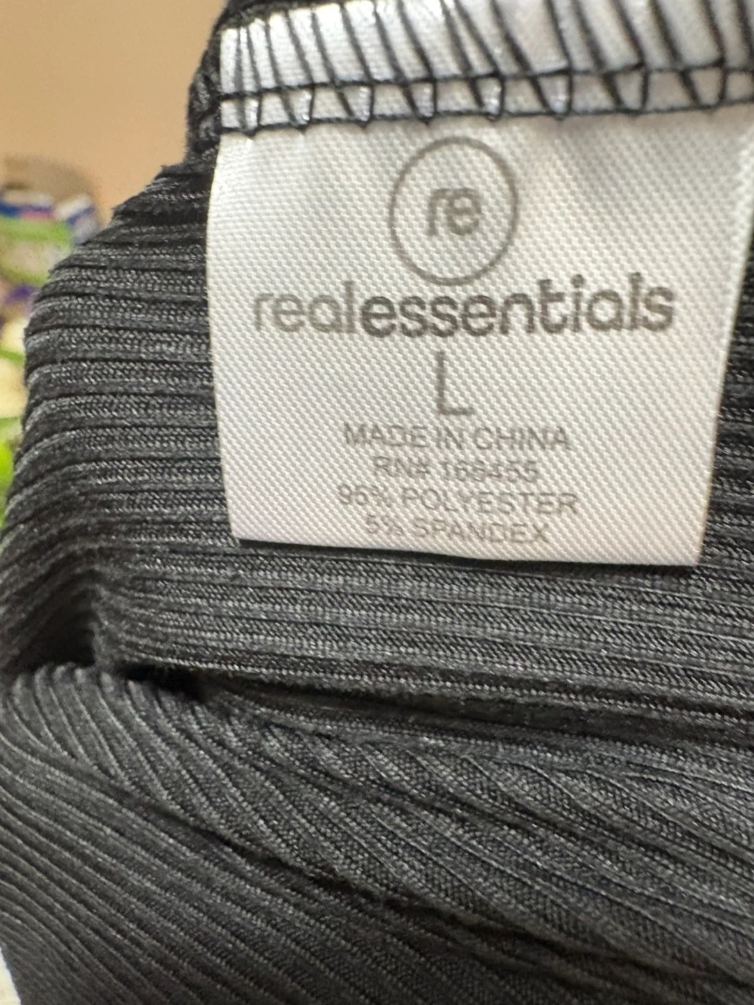 Real Essentials Black Ribbed Lounge Set Size L - photo 4