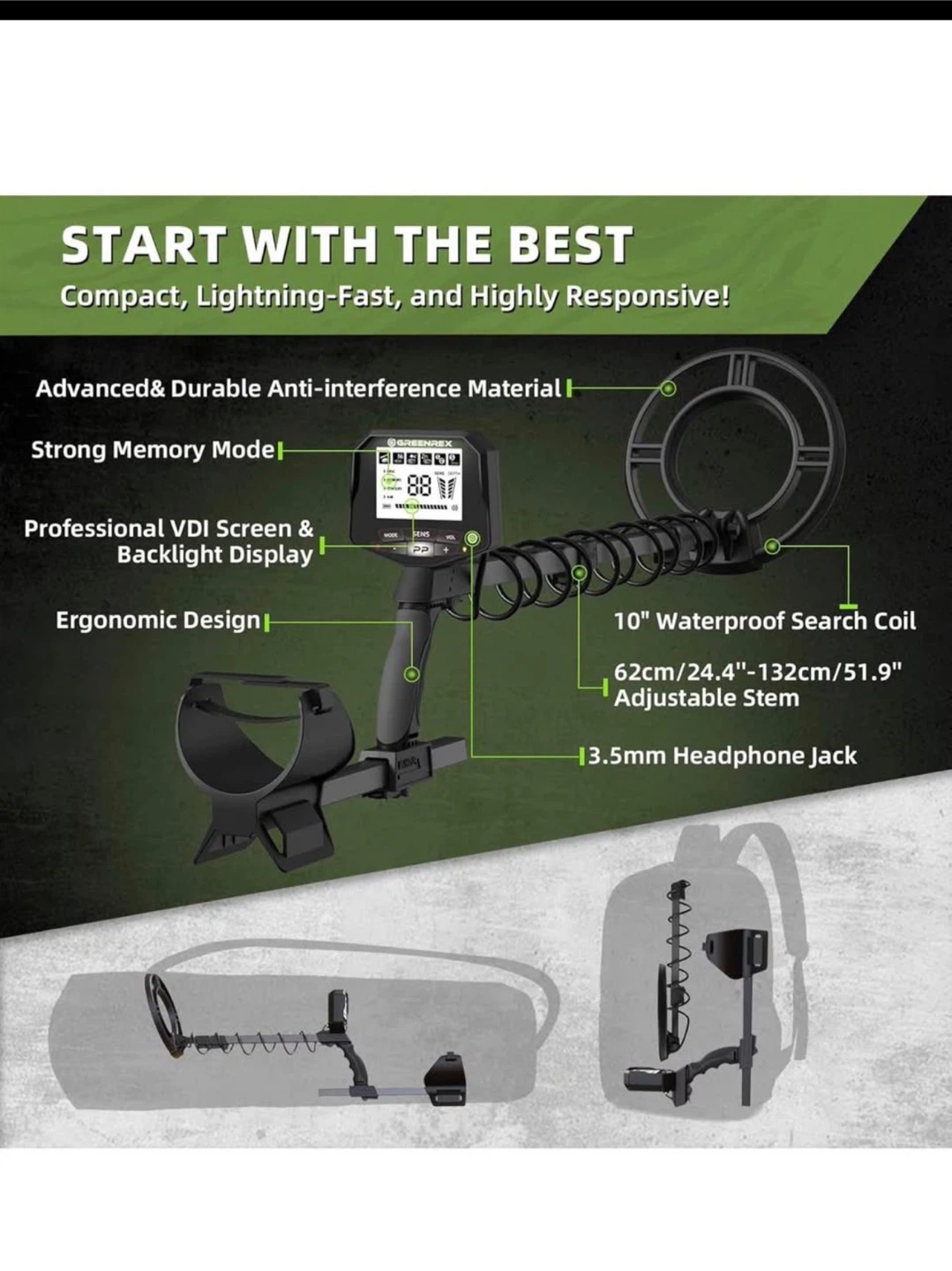 Metal Detector ,Waterproof , High Accuracy detection - photo 2