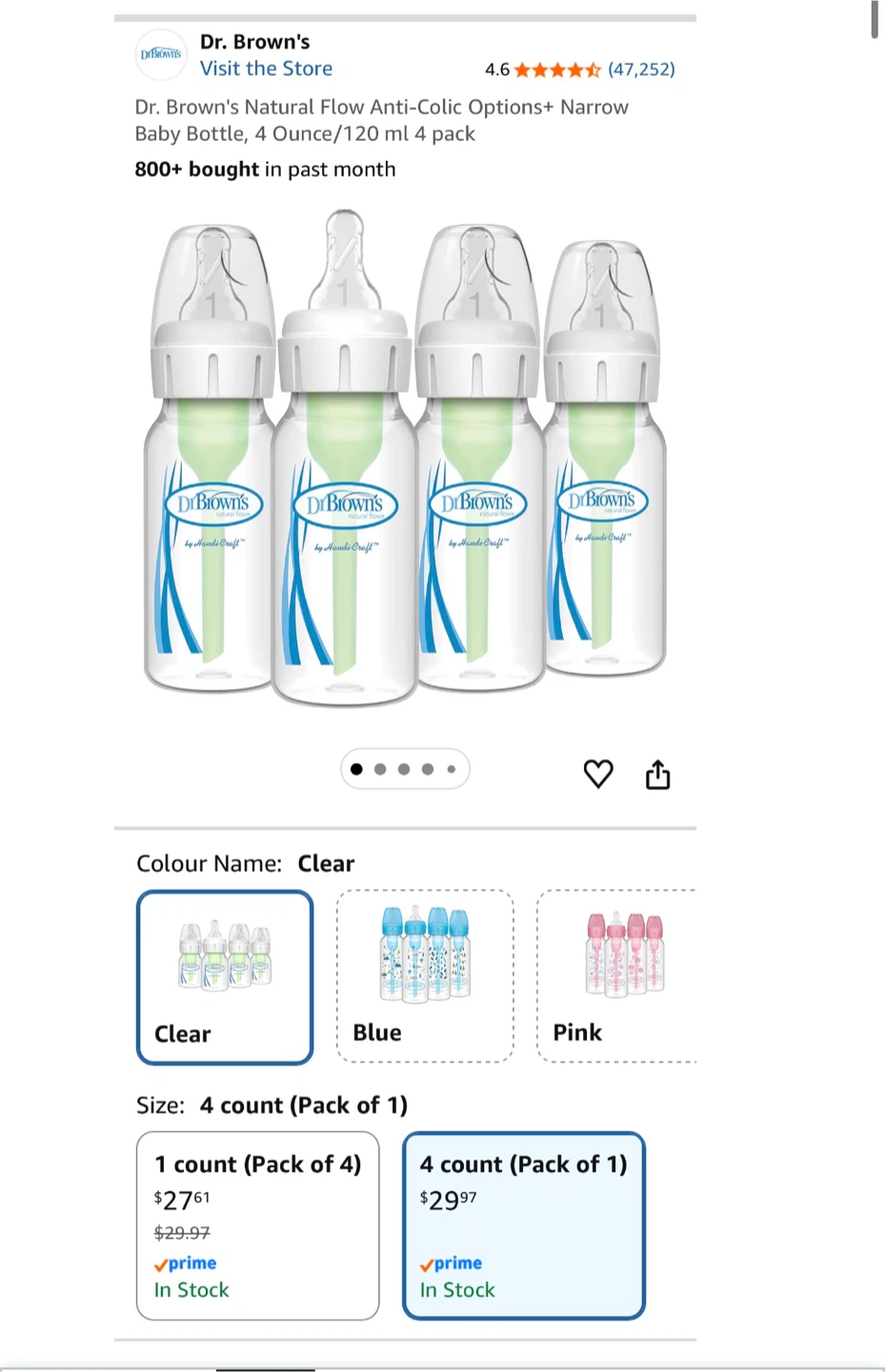 Dr. Brown's Natural Flow Options+  Baby Bottles - 4 oz/120 ml - photo 3