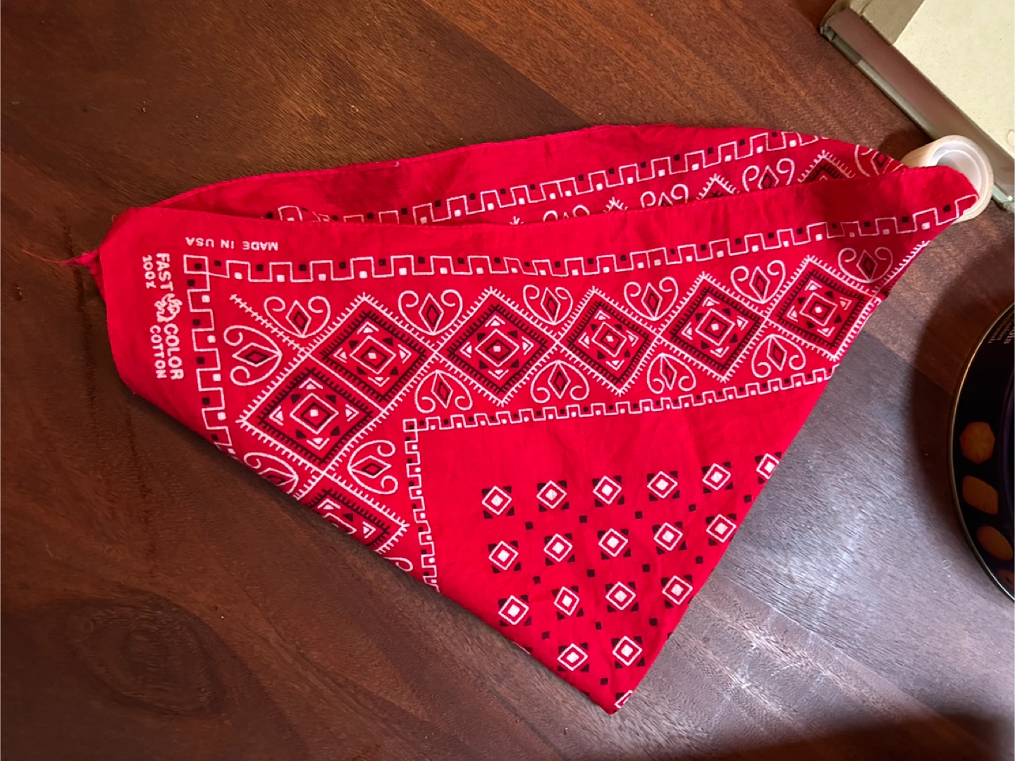 Red Paisley Bandana - 100% Cotton