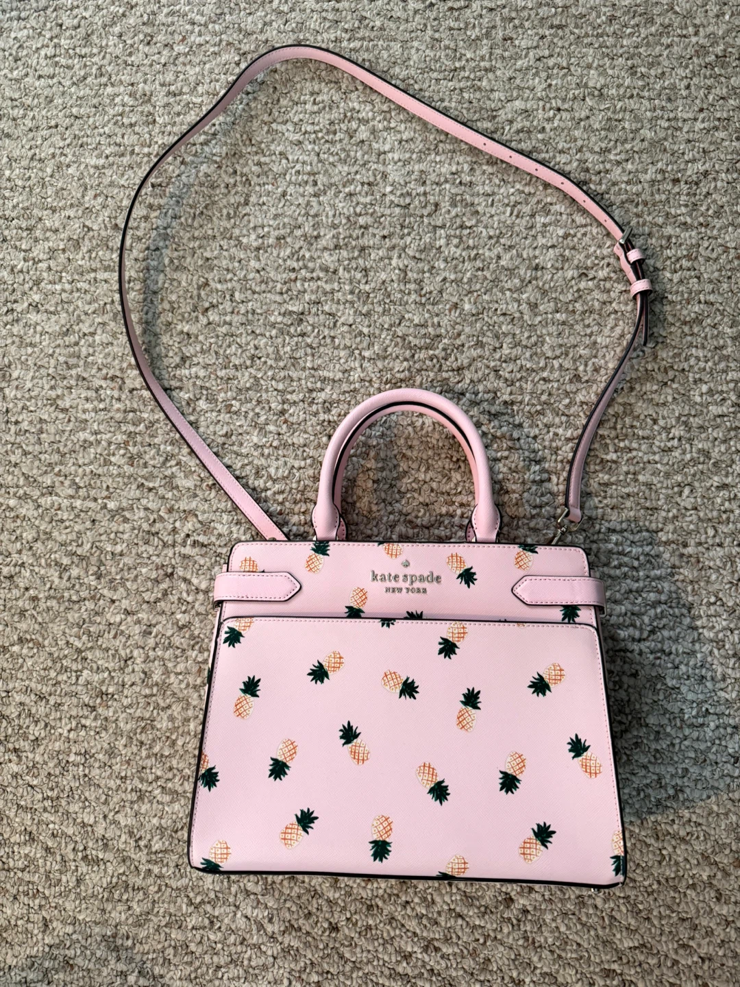 Kate Spade Pink Pineapple Satchel Purse