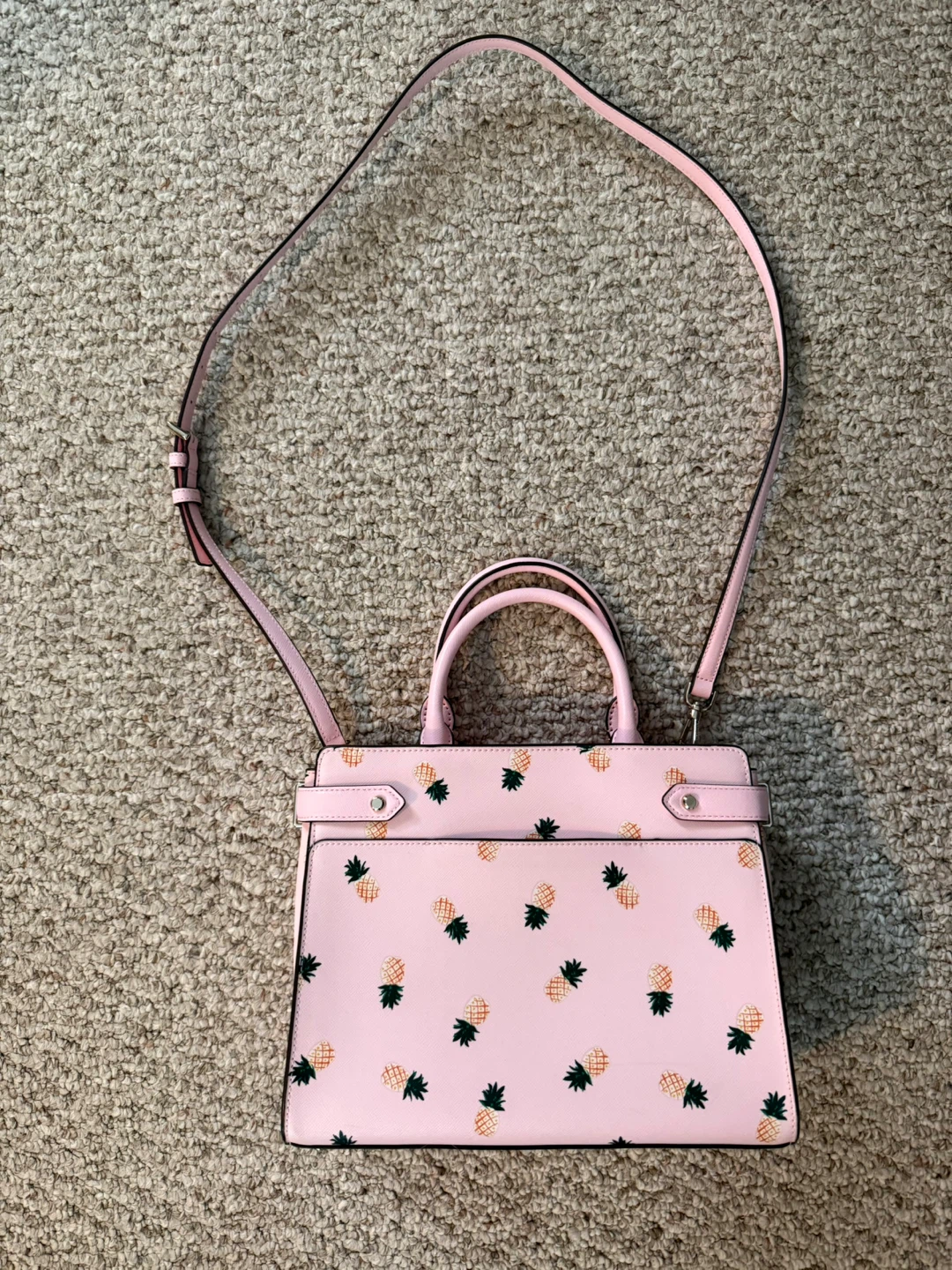Kate Spade Pink Pineapple Satchel Purse - photo 2