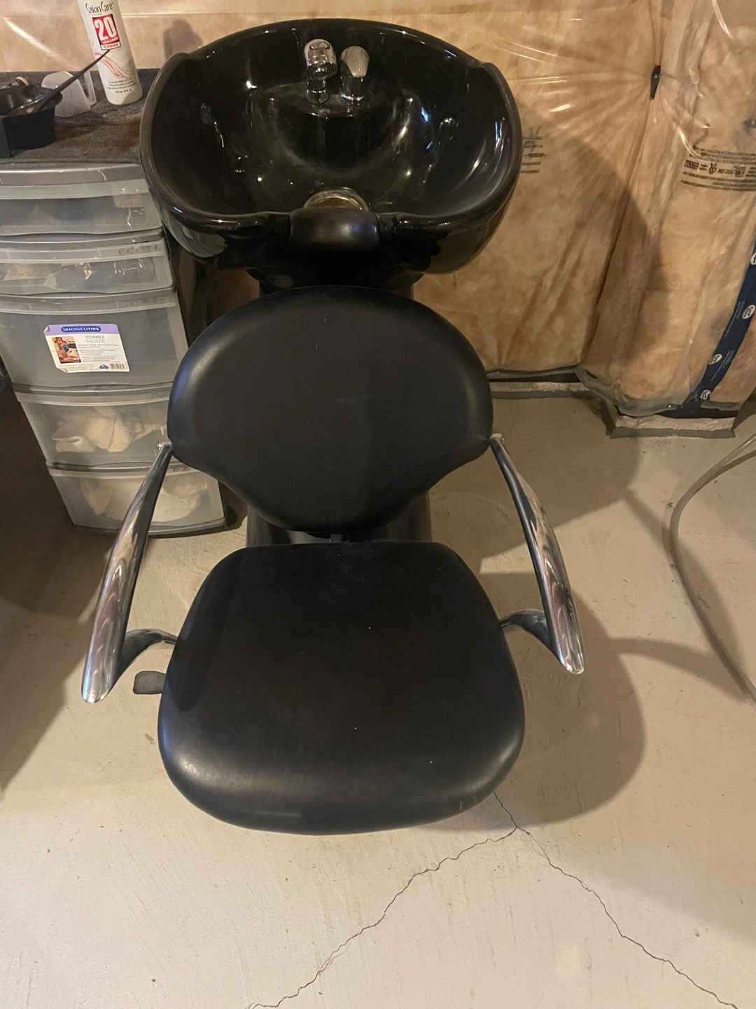 Black Salon Shampoo Chair and Sink - photo 3