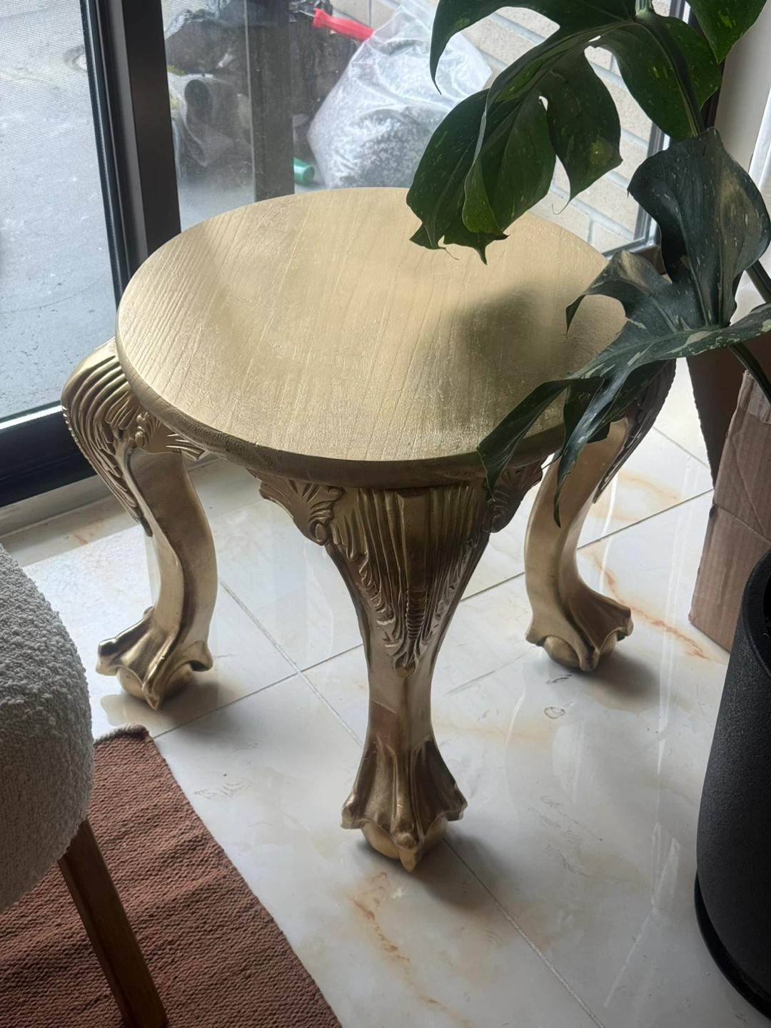 Gold Ornate Accent Table