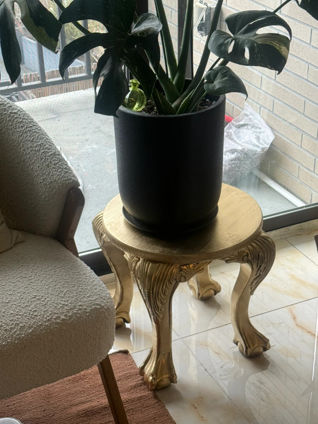 Gold Ornate Accent Table - photo 3