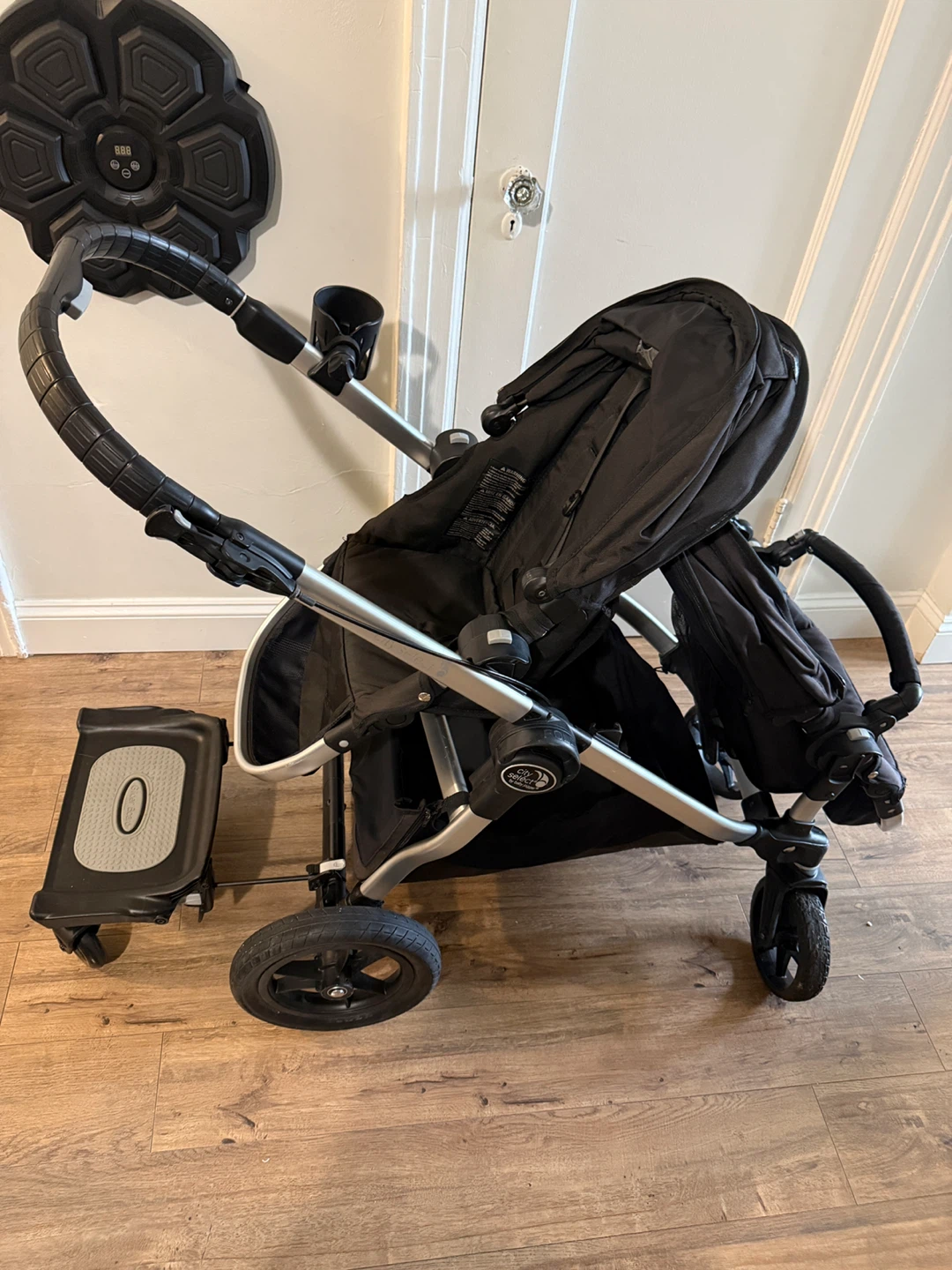 City Select Double Stroller with Car seat-Glider Board - Black - photo 5