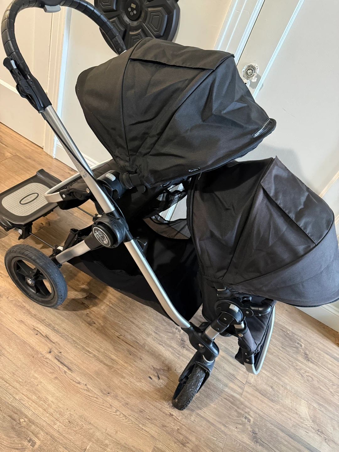 City Select Double Stroller with Car seat-Glider Board - Black - photo 3