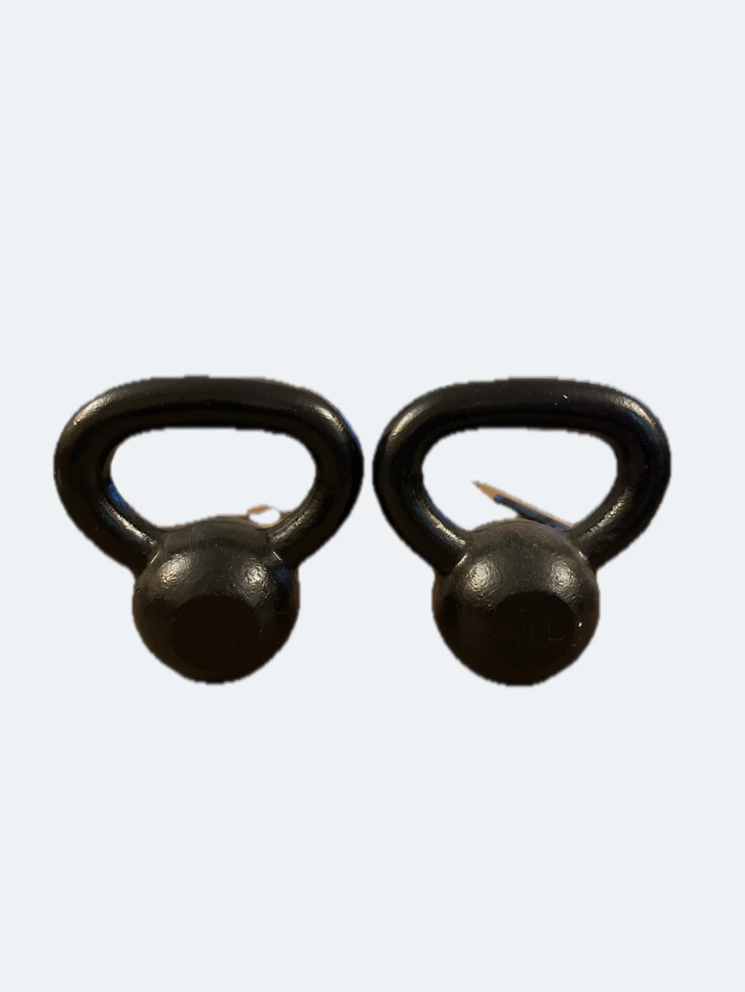 Pair of Black Kettlebells