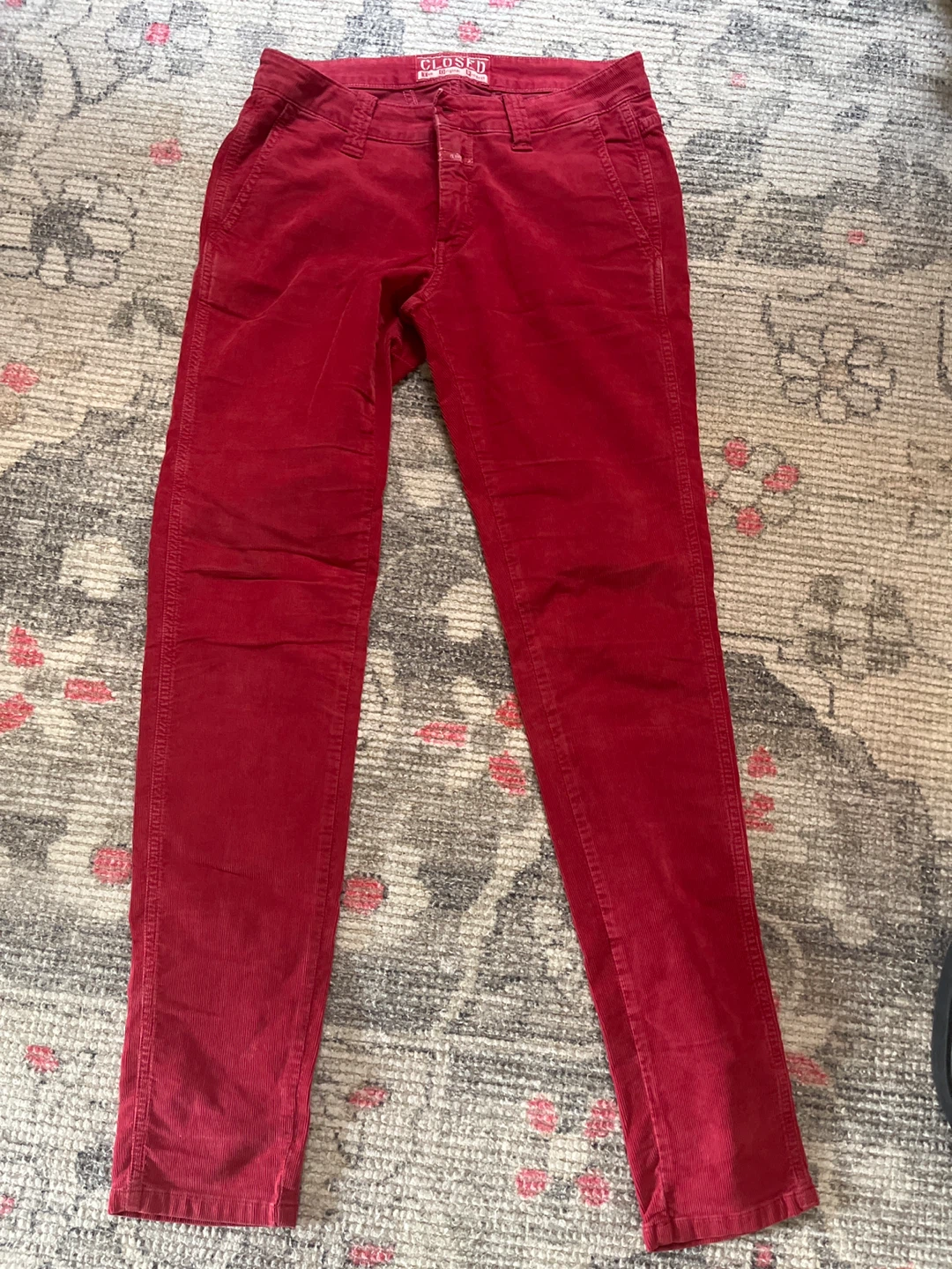 Red Corduroy Pants by CLOSED