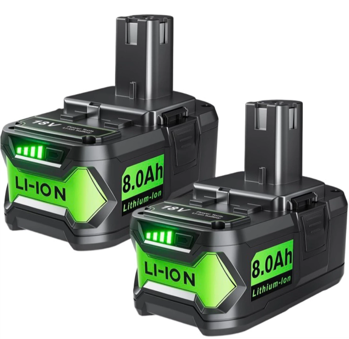 8.0Ah 18V Lithium-Ion Replacement Battery for Ryobi