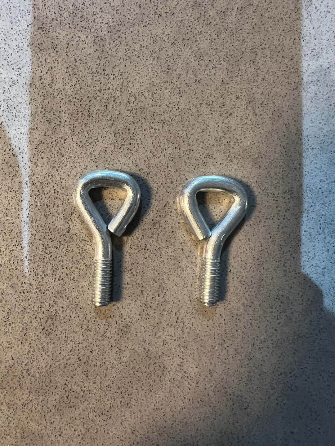 Lot of 2 Metal Eye Bolts