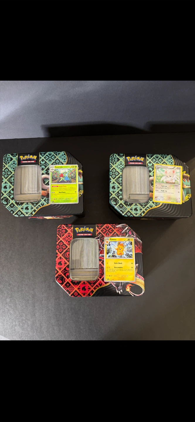 Pokemon Trading Card Game Tins - Set of 3