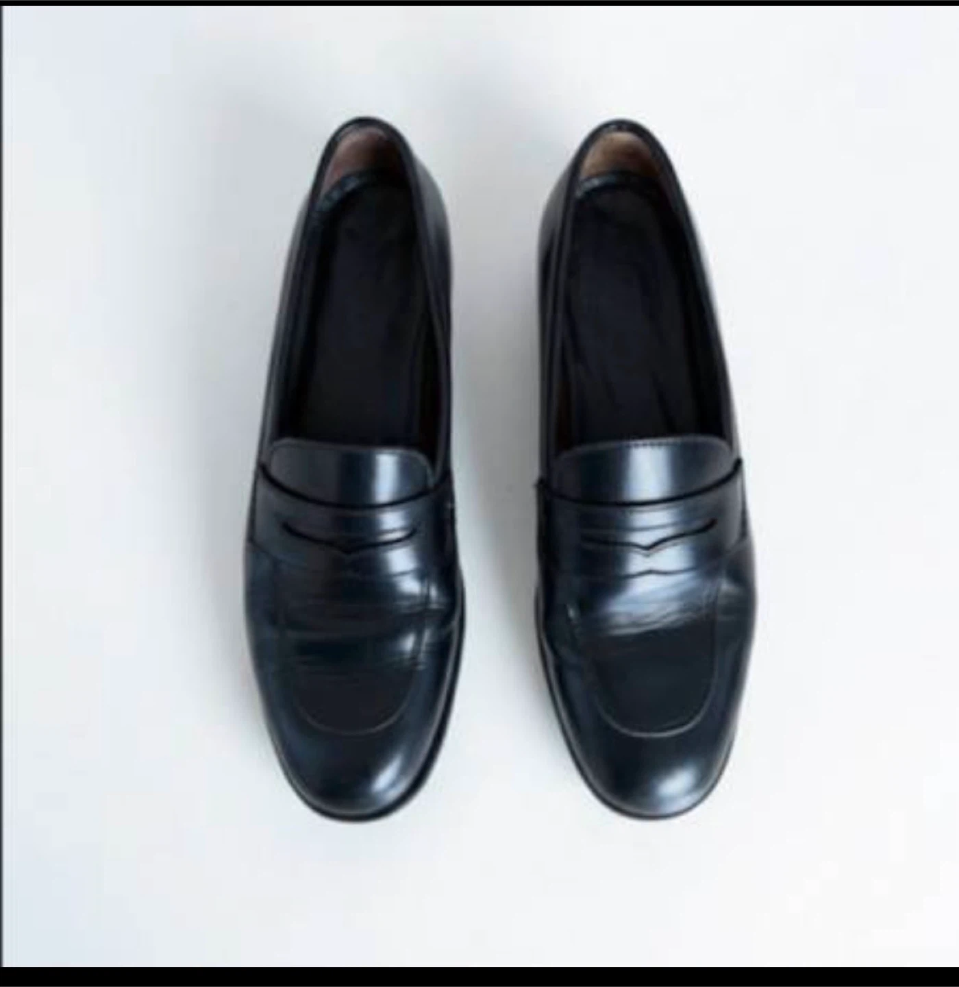 TOD'S Black Leather Penny Loafers - Women's Size 9